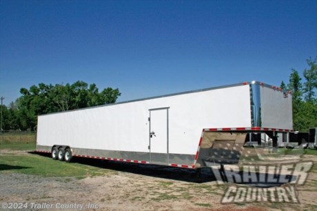 &lt;div&gt;NEW 8.5 X 52&#39; ENCLOSED GOOSE-NECK CARGO CAR HAULER&lt;/div&gt;
&lt;div&gt;&amp;nbsp;&lt;/div&gt;
&lt;div&gt;Up for your consideration is a Brand New Model 8.5 x 44 + 8&#39; RISER Triple Axle, Enclosed Goose Neck Cargo Trailer.&amp;nbsp;&lt;/div&gt;
&lt;div&gt;&amp;nbsp;&lt;/div&gt;
&lt;div&gt;YOU&#39;VE SEEN THE REST...NOW BUY THE BEST!&lt;/div&gt;
&lt;div&gt;&amp;nbsp;&lt;/div&gt;
&lt;div&gt;ALL the TOP QUALITY FEATURES listed in this ad!&lt;/div&gt;
&lt;div&gt;&amp;nbsp;&lt;/div&gt;
&lt;div&gt;STANDARD ELITE SERIES FEATURES:&lt;/div&gt;
&lt;div&gt;&amp;nbsp;&lt;/div&gt;
&lt;div&gt;- Heavy Duty 10&quot; I-Beam Main Frame&lt;/div&gt;
&lt;div&gt;- Heavy Duty 1&quot; X 1 1/2&quot; Square Tubing Wall Studs &amp;amp; Roof Bows&lt;/div&gt;
&lt;div&gt;- 52&#39; Gooseneck, 44&#39; Box Space + 8&#39; Riser&lt;/div&gt;
&lt;div&gt;- 16&quot; On Center Walls&lt;/div&gt;
&lt;div&gt;- 16&quot; On Center Floors&lt;/div&gt;
&lt;div&gt;- 16&quot; On Center Roof Bows&lt;/div&gt;
&lt;div&gt;- (3) 7,000 LB &quot;Dexter&quot; TORSION Axles w/ All Wheel Electric Brakes &amp;amp; EZ LUBE Grease Fittings (21K G.V.W.R.)&lt;/div&gt;
&lt;div&gt;- HEAVY DUTY Rear Spring Assisted Ramp Door with (2) Bar locks for Security, EZ Lube Hinge Pins, &amp;amp; 16&quot; Transitional Ramp Flap&lt;/div&gt;
&lt;div&gt;- No-Show Beaver Tail (Dove Tail)&lt;/div&gt;
&lt;div&gt;- 4 - 5,000 lb Flush Floor Mounted D-Rings&lt;/div&gt;
&lt;div&gt;- 36&quot; Side Door with RV Flush Lock &amp;amp; Bar Lock&lt;/div&gt;
&lt;div&gt;- ATP Diamond Plate Recessed Step-Up in Side door&lt;/div&gt;
&lt;div&gt;- 81&quot; Interior Height inside box space (35 1/2&quot; in riser)&lt;/div&gt;
&lt;div&gt;- Galvalume Roof with Thermo Ply and Full Luan Ceiling Liner&lt;/div&gt;
&lt;div&gt;- 2 5/16&quot; Gooseneck Coupler&lt;/div&gt;
&lt;div&gt;- Heavy Duty Safety Chains&lt;/div&gt;
&lt;div&gt;- Electric Landing Gear&lt;/div&gt;
&lt;div&gt;- Roof Mounted Solar Panel&lt;/div&gt;
&lt;div&gt;- Marine Grade Battery&lt;/div&gt;
&lt;div&gt;- 7-Way Round RV Electrical Wiring Harness w/ Battery Back-Up &amp;amp; Safety Switch&lt;/div&gt;
&lt;div&gt;- Built In Cabinets &amp;amp; Steps Combo at Riser&lt;/div&gt;
&lt;div&gt;- ATP Bottom Trim on Sides &amp;amp; Rear&lt;/div&gt;
&lt;div&gt;- ATP Front Under Riser with Keyed Lock Access Door w/ Easy Access Junction Box.&amp;nbsp;&lt;/div&gt;
&lt;div&gt;- Exterior L.E.D. Lighting Package&lt;/div&gt;
&lt;div&gt;- D.O.T. Reflective Tape&lt;/div&gt;
&lt;div&gt;- 3/8&quot; Heavy Duty To Grade Plywood Walls&lt;/div&gt;
&lt;div&gt;- 3/4&quot; Heavy Duty Top Grade Plywood Floors&lt;/div&gt;
&lt;div&gt;- Heavy Duty Smooth Fender Flares&amp;nbsp;&lt;/div&gt;
&lt;div&gt;- Deluxe License Plate Holder with Light&amp;nbsp;&lt;/div&gt;
&lt;div&gt;- Top Quality Exterior Grade Paint&lt;/div&gt;
&lt;div&gt;- (2) Non-Powered Interior Roof Vent&lt;/div&gt;
&lt;div&gt;- (2) 12 Volt Interior Trailer Light w/ Wall Switch&lt;/div&gt;
&lt;div&gt;- Smooth Polished Aluminum Front &amp;amp; Rear Corners&lt;/div&gt;
&lt;div&gt;- 16&quot; Radial 8-Lug (ST23575R16) Tires &amp;amp; Wheels&lt;/div&gt;
&lt;div&gt;&amp;nbsp;&lt;/div&gt;
&lt;div&gt;* Shown in White Metal Exterior. Other colors and options available just ask and we will list it on eBay!&amp;nbsp;&lt;/div&gt;
&lt;div&gt;&amp;nbsp;&lt;/div&gt;
&lt;div&gt;* All Trailers are D.O.T. Compliant for all 50 States, Canada, &amp;amp; Mexico.&lt;/div&gt;
&lt;div&gt;&amp;nbsp;&lt;/div&gt;
&lt;div&gt;**N.A.T.M. Inspected and Certified**&lt;/div&gt;
&lt;div&gt;&amp;nbsp;&lt;/div&gt;
&lt;div&gt;* Manufacturers Title and 5 Year Limited Manufacturer&#39;s Warranty Included&lt;/div&gt;
&lt;div&gt;&amp;nbsp;&lt;/div&gt;
&lt;div&gt;**PRODUCT LIABILITY INSURANCE**&lt;/div&gt;
&lt;div&gt;&amp;nbsp;&lt;/div&gt;
&lt;div&gt;
&lt;div&gt;ASK US ABOUT OUR RENT TO OWN PROGRAM - NO&amp;nbsp;CREDIT CHECK - NO DOWN PAYMENT&lt;/div&gt;
&lt;div&gt;&amp;nbsp;&lt;/div&gt;
&lt;/div&gt;
&lt;div&gt;* Trailer is offered @&amp;nbsp; Factory Direct pricing for pick up in Southeast, GA.&lt;/div&gt;
&lt;div&gt;&amp;nbsp;&lt;/div&gt;
&lt;div&gt;* We also offer Nationwide delivery. Please ask for more information about our optional delivery services.&amp;nbsp;&lt;/div&gt;
&lt;div&gt;&amp;nbsp;&lt;/div&gt;
&lt;div&gt;* Trailer Shown with Optional Trim*&lt;/div&gt;
&lt;div&gt;&amp;nbsp;&lt;/div&gt;
&lt;div&gt;* All Trailers are D.O.T. Compliant for all 50 States, Canada, &amp;amp; Mexico.&lt;/div&gt;
&lt;div&gt;&amp;nbsp;&lt;/div&gt;
&lt;div&gt;* FOR MORE INFORMATION CALL: 888-710-2112&lt;/div&gt;
&lt;p&gt;&amp;nbsp;&lt;/p&gt;