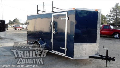 &lt;div&gt;NEW 6 X 12 V-NOSED ENCLOSED CARGO TRAILER&lt;/div&gt;
&lt;div&gt;&amp;nbsp;&lt;/div&gt;
&lt;div&gt;Up for your consideration is a Brand New Model 6 X 12 Single Axle, V-Nosed Enclosed Motorcycle Cargo Trailer.&lt;/div&gt;
&lt;div&gt;&amp;nbsp;&lt;/div&gt;
&lt;div&gt;ALL the TOP QUALITY FEATURES listed in this ad!&lt;/div&gt;
&lt;div&gt;&amp;nbsp;&lt;/div&gt;
&lt;div&gt;Standard ELITE Features:&lt;/div&gt;
&lt;div&gt;&amp;nbsp;&lt;/div&gt;
&lt;div&gt;- Heavy Duty 2&quot; x 3&quot; Square Tube Main Frame&lt;/div&gt;
&lt;div&gt;- Heavy Duty 1&quot; x 1 Square Tubular Wall Studs &amp;amp; Roof Bows&lt;/div&gt;
&lt;div&gt;- 12&#39; Box Space + V-Nose&lt;/div&gt;
&lt;div&gt;- Rear Medium Spring Assisted Ramp Door&lt;/div&gt;
&lt;div&gt;- (1) 3,500lb 4&quot; Drop Axles w/ EZ LUBE Grease Fittings&lt;/div&gt;
&lt;div&gt;- 32&quot; Side Door with Bar Style Lock&lt;/div&gt;
&lt;div&gt;- 6&#39; Interior Height&lt;/div&gt;
&lt;div&gt;- Galvalume Seamed Roof with Thermo Ply Ceiling Liner&lt;/div&gt;
&lt;div&gt;- 2&quot; Coupler w/ Snapper Pin&lt;/div&gt;
&lt;div&gt;- Heavy Duty Safety Chains&lt;/div&gt;
&lt;div&gt;- 4-Way Flat Wiring Harness Plug&lt;/div&gt;
&lt;div&gt;- 3/8&quot; Heavy Duty Plywood Walls&lt;/div&gt;
&lt;div&gt;- 3/4&quot; Heavy Duty Top Grade Plywood Floors&lt;/div&gt;
&lt;div&gt;- Smooth Rounded Fenders&lt;/div&gt;
&lt;div&gt;- 2K A-Frame Top Wind Jack&lt;/div&gt;
&lt;div&gt;- Top Quality Exterior Grade Paint&lt;/div&gt;
&lt;div&gt;- (1) Non-Powered Interior Roof Vent&lt;/div&gt;
&lt;div&gt;- (1) 12 Volt Interior Trailer Dome Light w/ Wall Switch&lt;/div&gt;
&lt;div&gt;- 24&quot; Diamond Plate ATP Front Stone Guard&lt;/div&gt;
&lt;div&gt;- 15&quot; Radial (ST20575R15) Tires on Silver Wheels&lt;/div&gt;
&lt;div&gt;&amp;nbsp;&lt;/div&gt;
&lt;div&gt;UPGRADED ITEMS ON THIS UNIT:&lt;/div&gt;
&lt;div&gt;&amp;nbsp;&lt;/div&gt;
&lt;div&gt;- Upgraded .030 Indigo Blue Metal (You Choose Final Exterior Color)&lt;/div&gt;
&lt;div&gt;- 1-Pair Ladder Racks&lt;/div&gt;
&lt;div&gt;&amp;nbsp;&lt;/div&gt;
&lt;p&gt;* * N.A.T.M. Inspected and Certified * *&lt;br /&gt;* * Manufacturers Title and 5 Year Limited Warranty Included * *&lt;br /&gt;* * PRODUCT LIABILITY INSURANCE * *&lt;br /&gt;* * FINANCING IS AVAILABLE W/ APPROVED CREDIT * *&lt;/p&gt;
&lt;p&gt;ASK US ABOUT OUR RENT TO OWN PROGRAM - NO CREDIT CHECK - LOW DOWN PAYMENT&lt;/p&gt;
&lt;p&gt;&lt;br /&gt;Trailer is offered @ factory direct pick up in Willacoochee, GA...We also offer Nationwide Delivery, please contact us for more information.&lt;br /&gt;CALL: 888-710-2112&lt;/p&gt;