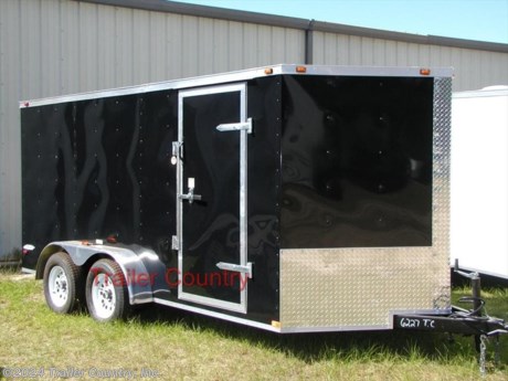 &lt;div&gt;NEW 7X16 Elite Series ENCLOSED CARGO TRAILER&lt;/div&gt;
&lt;div&gt;&amp;nbsp;&lt;/div&gt;
&lt;div&gt;Up for your consideration is a Brand New Elite Series Model 7x16 Tandem Axle, V-Nosed Enclosed Trailer&lt;/div&gt;
&lt;div&gt;&amp;nbsp;&lt;/div&gt;
&lt;div&gt;NOW WITH THERMO PLY CEILING LINER, L.E.D. LIGHTING PACKAGE, RADIAL TIRES,+ ALL the other TOP QUALITY FEATURES listed in this ad!&lt;/div&gt;
&lt;div&gt;&amp;nbsp;&lt;/div&gt;
&lt;div&gt;Standard Elite Series Features:&lt;/div&gt;
&lt;div&gt;&amp;nbsp;&lt;/div&gt;
&lt;div&gt;- Heavy duty 2&quot; x 4&quot; Square Tube Main Frame&lt;/div&gt;
&lt;div&gt;- Heavy duty 1&quot; x 1 1/2&quot; Square Tubular Wall Studs &amp;amp; Roof Bows&lt;/div&gt;
&lt;div&gt;- Rear Spring Assisted Ramp Door with (2) Barlocks for Security &amp;amp; EZ Lube Hinge Pins &amp;amp; 16&quot; Ramp Transition Flap&lt;/div&gt;
&lt;div&gt;- 16&#39; Box Space + V-Nose (TOTAL 18&#39;+ From tip to rear Interior Space)&lt;/div&gt;
&lt;div&gt;- 16&quot; On Center Walls&lt;/div&gt;
&lt;div&gt;- 16&quot; On Center Floors&lt;/div&gt;
&lt;div&gt;- 16&quot; On Center Roof Bows&lt;/div&gt;
&lt;div&gt;- Complete Braking System (Electric Brakes on both axles, battery back-up, &amp;amp; safety switch)&lt;/div&gt;
&lt;div&gt;- (2) 3,500lb 4&quot; &quot;Dexter&quot; Drop Axles w/ EZ LUBE Grease Fittings (Self Adjusting Brakes Axles)&lt;/div&gt;
&lt;div&gt;- 32&quot; Side Door with Bar Lock &amp;amp; Rv Style Flush Lock&amp;nbsp;&lt;/div&gt;
&lt;div&gt;- 6&#39; Interior Height&lt;/div&gt;
&lt;div&gt;- Galvalume Seamed Roof w/ Thermo Ply Ceiling Liner&lt;/div&gt;
&lt;div&gt;- 2 5/16&quot; Coupler w/ Snapper Pin&lt;/div&gt;
&lt;div&gt;- Heavy Duty Safety Chains&lt;/div&gt;
&lt;div&gt;- 7-Way RV Wiring Harness Plug&lt;/div&gt;
&lt;div&gt;- 3/8&quot; Heavy Duty Top Grade Plywood Walls&lt;/div&gt;
&lt;div&gt;- 3/4&quot; Heavy Duty Top Grade Plywood Floors&lt;/div&gt;
&lt;div&gt;- Smooth Teardrop Jepp Style Fenders with Wide Side Marker Clearance Lights&lt;/div&gt;
&lt;div&gt;- Exterior L.E.D. Lighting Package&lt;/div&gt;
&lt;div&gt;- 2K A-Frame Top Wind Jack&lt;/div&gt;
&lt;div&gt;- Top Quality Exterior Grade Paint&lt;/div&gt;
&lt;div&gt;- (1) Non-Powered Interior Roof Vent&lt;/div&gt;
&lt;div&gt;- (1) 12 Volt Interior Trailer Light&lt;/div&gt;
&lt;div&gt;- 24&quot; Diamond Plate ATP Front Stone Guard with Matching V-nose Cap&lt;/div&gt;
&lt;div&gt;- 15&quot; Radial (ST20575R15) Tires &amp;amp; Wheels&lt;/div&gt;
&lt;div&gt;&amp;nbsp;&lt;/div&gt;
&lt;div&gt;&amp;nbsp; &amp;nbsp;&lt;/div&gt;
&lt;div&gt;* * N.A.T.M. Inspected and Certified * *&lt;/div&gt;
&lt;div&gt;* * Manufacturers Title and 5 Year Limited Warranty Included * *&lt;/div&gt;
&lt;div&gt;* * PRODUCT LIABILITY INSURANCE * *&lt;/div&gt;
&lt;div&gt;* * FINANCING IS AVAILABLE W/ APPROVED CREDIT * *&amp;nbsp;&lt;/div&gt;
&lt;div&gt;&amp;nbsp;&lt;/div&gt;
&lt;div&gt;
&lt;div&gt;ASK US ABOUT OUR RENT TO OWN PROGRAM - NO&amp;nbsp;CREDIT CHECK - NO DOWN PAYMENT&lt;/div&gt;
&lt;div&gt;&amp;nbsp;&lt;/div&gt;
&lt;/div&gt;
&lt;div&gt;Trailer is offered @ factory direct pick up in Willacoochee, GA...We also offer Nationwide Delivery, please contact us for more information.&lt;/div&gt;
&lt;div&gt;CALL: 888-710-2112&lt;/div&gt;
&lt;p&gt;&amp;nbsp;&lt;/p&gt;