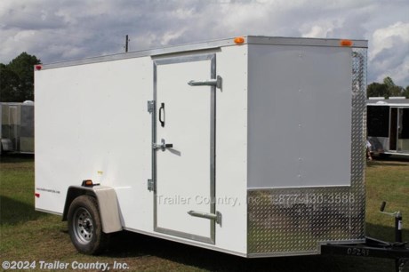 &lt;p&gt;NEW 6 X 12 V-NOSED ENCLOSED CARGO TRAILER&lt;/p&gt;
&lt;p&gt;Up for your consideration is a Brand New 6 X 12 Single Axle, V-Nosed Enclosed Motorcycle Cargo Trailer.&lt;/p&gt;
&lt;p&gt;&amp;nbsp;&lt;/p&gt;
&lt;p&gt;&lt;span style=&quot;font-family: georgia;&quot;&gt;&lt;strong&gt;NOW WITH&amp;nbsp;&lt;span style=&quot;text-decoration: underline;&quot;&gt;L.E.D. STRIP LIGHTING PACKAGE&lt;/span&gt;&amp;nbsp;+&amp;nbsp;ALL the other&amp;nbsp;&lt;span style=&quot;text-decoration: underline;&quot;&gt;TOP QUALITY FEATURES&lt;/span&gt;&amp;nbsp;listed in ad!&lt;/strong&gt;&lt;/span&gt;&lt;/p&gt;
&lt;p&gt;&lt;strong&gt;&lt;span style=&quot;font-size: medium;&quot;&gt;&lt;span style=&quot;font-family: georgia; text-decoration: underline;&quot;&gt;Standard ALL AMERICAN SERIES&amp;nbsp;Features&lt;/span&gt;:&lt;/span&gt;&lt;/strong&gt;&lt;/p&gt;
&lt;ul&gt;
&lt;li&gt;Heavy Duty&amp;nbsp;2&quot; x 3&quot; Square Tube Main Frame&lt;/li&gt;
&lt;li&gt;16&quot; on center ROOF &amp;amp; FLOOR &amp;amp; CEILING Crossmembers&lt;/li&gt;
&lt;li&gt;Heavy Duty&amp;nbsp;1&quot; x 1&amp;nbsp;Square&amp;nbsp;Tubular Wall Studs&amp;nbsp;&lt;em&gt;&amp;amp;&amp;nbsp;&lt;/em&gt;Roof Bows&lt;/li&gt;
&lt;li&gt;TRUE 12&#39; Box Space + V-Nose&lt;/li&gt;
&lt;li&gt;Rear Medium Spring Assisted Ramp Door&lt;/li&gt;
&lt;li&gt;(1) 3,500lb 4&quot; Drop Axles w/ EZ LUBE Grease Fittings&lt;/li&gt;
&lt;li&gt;32&quot; Side Door with&amp;nbsp;Bar Style Lock&lt;/li&gt;
&lt;li&gt;6&#39; Interior Height&lt;/li&gt;
&lt;li&gt;Galvalume Seamed Roof with Luan Lining Strip&lt;/li&gt;
&lt;li&gt;2&quot; Coupler w/ Snapper Pin&lt;/li&gt;
&lt;li&gt;Heavy Duty Safety Chains&lt;/li&gt;
&lt;li&gt;4-Way Flat&amp;nbsp;Wiring Harness Plug&lt;/li&gt;
&lt;li&gt;7/16&quot; Heavy Duty OSB Walls&lt;/li&gt;
&lt;li&gt;3/4&quot; Heavy Duty Top Grade Plywood Floors&amp;nbsp;&lt;/li&gt;
&lt;li&gt;Smooth Rounded Fenders&lt;/li&gt;
&lt;li&gt;2K A-Frame Top Wind Jack&lt;/li&gt;
&lt;li&gt;Top Quality Exterior Grade Paint&lt;/li&gt;
&lt;li&gt;(1) Non-Powered Interior Roof Vent&lt;/li&gt;
&lt;li&gt;(1) 12 Volt Interior Trailer Dome Light w/ Wall Switch&lt;/li&gt;
&lt;li&gt;24&quot;&amp;nbsp;Diamond Plate ATP Front Stone Guard&lt;/li&gt;
&lt;li&gt;15&quot; Radial&amp;nbsp;(ST20575D15) Tires on Silver Wheels&lt;/li&gt;
&lt;/ul&gt;
&lt;p&gt;* * Manufacturers Title and&amp;nbsp;Limited&amp;nbsp;Warranty Included * *&lt;br /&gt;* * PRODUCT LIABILITY INSURANCE * *&lt;br /&gt;* * FINANCING IS AVAILABLE W/ APPROVED CREDIT * *&amp;nbsp;&lt;/p&gt;
&lt;p&gt;ASK US ABOUT OUR RENT TO OWN PROGRAM - NO CREDIT CHECK - LOW DOWN PAYMENT.&amp;nbsp;&lt;/p&gt;
&lt;p&gt;&lt;br /&gt;Trailer is offered @ factory direct pick up in Pearson, GA...We also offer Nationwide Delivery, please contact us for more information.&lt;br /&gt;CALL: 888-710-2112&lt;/p&gt;