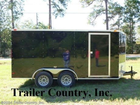 &lt;p&gt;&lt;strong&gt;NEW 7&#39; X 16&#39;&amp;nbsp;&quot;&lt;em&gt;&lt;span style=&quot;text-decoration: underline;&quot;&gt;ALL AMERICAN&lt;/span&gt;&lt;/em&gt;&lt;strong&gt;&quot; Series ENCLOSED CARGO TRAILER&lt;/strong&gt;&lt;/strong&gt;&lt;/p&gt;
&lt;p&gt;&lt;strong&gt;Up for your consideration is a Brand New ALL AMERICAN&amp;nbsp;Series Model 7x16 Tandem Axle, V-Nosed Enclosed Trailer&lt;/strong&gt;&lt;/p&gt;
&lt;p&gt;&lt;strong&gt;! ! !&amp;nbsp;ALL the&amp;nbsp;&lt;strong&gt;&lt;span style=&quot;text-decoration: underline;&quot;&gt;TOP QUALITY FEATURES&lt;/span&gt;&lt;/strong&gt;&amp;nbsp;you want ! ! !&lt;/strong&gt;&lt;/p&gt;
&lt;p&gt;&lt;strong&gt;&lt;strong&gt;&lt;span style=&quot;text-decoration: underline;&quot;&gt;Standard&amp;nbsp;Features&lt;/span&gt;&lt;/strong&gt;:&lt;br /&gt;&lt;br /&gt;&amp;nbsp;&amp;nbsp;&amp;nbsp; * Heavy Duty 2&quot; x 4&quot; Square Tube Main Frame&lt;br /&gt;&amp;nbsp;&amp;nbsp;&amp;nbsp; * Heavy Duty 1&quot; x 1&quot; Square Tubular Wall Studs &amp;amp; Roof Bows&lt;br /&gt;&amp;nbsp;&amp;nbsp;&amp;nbsp; * Rear Spring Assisted Ramp Door with (2) Barlocks for Security &amp;amp; EZ Lube Hinge Pins &amp;amp; 16&quot; Ramp Transition Flap&lt;br /&gt;&amp;nbsp;&amp;nbsp;&amp;nbsp; * 16&#39; Box Space + V-Nose&lt;br /&gt;&amp;nbsp;&amp;nbsp;&amp;nbsp; * 16&quot; On Center Wall, Ceiling, and Floor Crossmembers&lt;br /&gt;&amp;nbsp;&amp;nbsp;&amp;nbsp; * Complete Braking System (Electric Brakes on both axles, Battery Back-Up, &amp;amp; Safety Switch)&lt;br /&gt;&amp;nbsp;&amp;nbsp;&amp;nbsp; * (2) 3,500lb 4 Inch&amp;nbsp;Drop Axles w/ EZ LUBE Grease Fittings&lt;br /&gt;&amp;nbsp;&amp;nbsp;&amp;nbsp; * 32&quot; Side Door with&amp;nbsp;RV Style Flush Lock&lt;br /&gt;&amp;nbsp;&amp;nbsp;&amp;nbsp; * 6&#39; Interior Height&lt;br /&gt;&amp;nbsp;&amp;nbsp;&amp;nbsp; * Flat Galvalume Seamed Roof with Luan Ceiling&amp;nbsp;Liner Strip&lt;br /&gt;&amp;nbsp;&amp;nbsp;&amp;nbsp; * 2 5/16&quot; Coupler w/ Snapper Pin&lt;br /&gt;&amp;nbsp;&amp;nbsp;&amp;nbsp; * Heavy Duty Safety Chains&lt;br /&gt;&amp;nbsp;&amp;nbsp;&amp;nbsp; * 7-Way RV Wiring Harness Plug w/ Battery Back-Up &amp;amp; Safety Switch&lt;br /&gt;&amp;nbsp;&amp;nbsp;&amp;nbsp; * 3/8&quot; Heavy Duty Top Grade Plywood Walls&lt;br /&gt;&amp;nbsp;&amp;nbsp;&amp;nbsp; * 3/4&quot; Heavy Duty Top Grade&amp;nbsp;Plywood Floors&lt;br /&gt;&amp;nbsp;&amp;nbsp;&amp;nbsp; * Smooth Teardrop&amp;nbsp;Style Fenders with Wide Side Marker Clearance Lights&lt;br /&gt;&amp;nbsp;&amp;nbsp;&amp;nbsp; * 2K A-Frame Top Wind Jack&lt;br /&gt;&amp;nbsp;&amp;nbsp;&amp;nbsp; * Top Quality Exterior Grade Paint&lt;br /&gt;&amp;nbsp;&amp;nbsp;&amp;nbsp; * (1) Non-Powered Interior Roof Vent&lt;br /&gt;&amp;nbsp;&amp;nbsp;&amp;nbsp; * (1) 12 Volt Interior Trailer Dome&amp;nbsp;Light w/ Wall Switch&lt;br /&gt;&amp;nbsp;&amp;nbsp;&amp;nbsp; * 24&quot; Diamond Plate ATP Front Stone Guard with Matching V-Nose Cap&lt;br /&gt;&amp;nbsp;&amp;nbsp;&amp;nbsp; * 15&quot; Radial&amp;nbsp;(ST20575D15) Tires &amp;amp; Silver Mod Wheels&lt;br /&gt;&amp;nbsp;&amp;nbsp;&amp;nbsp; *&amp;nbsp;Screwed Metal Exterior&lt;br /&gt;&amp;nbsp;&amp;nbsp;&amp;nbsp; *&amp;nbsp;L.E.D. Strip Tail Lights&lt;br /&gt;&lt;br /&gt;&lt;/strong&gt;&lt;/p&gt;
&lt;p&gt;&lt;strong&gt;* * Manufacturers Title and&amp;nbsp;&lt;strong&gt;Limited&amp;nbsp;&lt;/strong&gt;Warranty Included * *&lt;br /&gt;* * PRODUCT LIABILITY INSURANCE * *&lt;br /&gt;FINANCING IS AVAILABLE W/ APPROVED CREDIT*&lt;/strong&gt;&lt;/p&gt;
&lt;p&gt;&lt;strong&gt;ASK US ABOUT OUR RENT TO OWN PROGRAM - NO CREDIT CHECK - LOW DOWN PAYMENT.&lt;/strong&gt;&lt;/p&gt;
&lt;p&gt;&lt;strong&gt;&lt;br /&gt;Trailer is offered @ factory direct pick up in Pearson, GA...We also offer Nationwide Delivery, please contact us for more information.&lt;br /&gt;CALL: 888-710-2112&lt;/strong&gt;&lt;/p&gt;