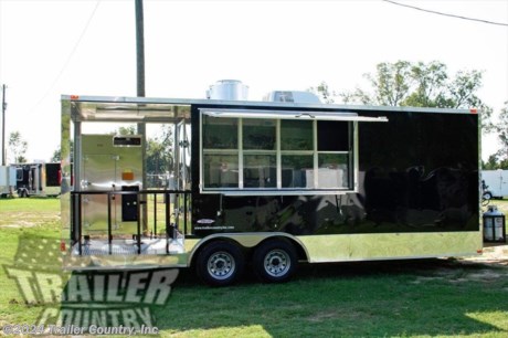 &lt;div&gt;NEW 8.5 X 22 ENCLOSED MOBILE KITCHEN - CONCESSION - FOOD VENDING - EVENT CATERING - TAIL GATE - BBQ COMPETITION TRAILER W/ PORCH!&lt;/div&gt;
&lt;div&gt;&amp;nbsp;&lt;/div&gt;
&lt;div&gt;Up for your consideration is a Brand New 2018 Heavy Duty Elite Series Model 8.5 x 22 Tandem Axle, Enclosed Trailer Set up for Tail Gating, Bar-B-Q Competitions, Food Vending...Loaded w/Upgrades.&lt;/div&gt;
&lt;div&gt;&amp;nbsp;&lt;/div&gt;
&lt;div&gt;YOU&#39;VE SEEN THE REST...NOW BUY THE BEST!&lt;/div&gt;
&lt;div&gt;&amp;nbsp;&lt;/div&gt;
&lt;div&gt;Elite Series Standard Features:&lt;/div&gt;
&lt;div&gt;&amp;nbsp;&lt;/div&gt;
&lt;div&gt;- Heavy Duty 6&quot; I Beam Main Frame w/ 2&quot;X6&quot; Square Tube&lt;/div&gt;
&lt;div&gt;- 16&#39; Box Space + V-Nose&lt;/div&gt;
&lt;div&gt;- 1&quot; X 1 1/2&quot; Square Tube Wall &amp;amp; Roof Cross members&lt;/div&gt;
&lt;div&gt;- 16&quot; On Center Walls&lt;/div&gt;
&lt;div&gt;- 16&quot; On Center Floors&lt;/div&gt;
&lt;div&gt;- 16&quot; On Center Roof Bows&lt;/div&gt;
&lt;div&gt;- (2) 3,500 lb &quot; DEXTER&quot; SPRING Axles w/ All Wheel Electric Brakes &amp;amp; EZ LUBE Grease Fittings (Electric Brakes on both Axles, Battery Back-Up, &amp;amp; Safety Switch).&lt;/div&gt;
&lt;div&gt;- 36&quot; Side Door with Flush Mounted RV Style Lock (Located on Driver side in this unit)&lt;/div&gt;
&lt;div&gt;- ATP Diamond Plate Recessed Step-Up in Side door&lt;/div&gt;
&lt;div&gt;- 6&#39;6&quot; Interior Height inside Box Space&lt;/div&gt;
&lt;div&gt;- Galvalume Seamed Roof w/ Thermo Ply Ceiling Liner&lt;/div&gt;
&lt;div&gt;- 2 5/16&quot; Coupler w/ Snapper Pin&lt;/div&gt;
&lt;div&gt;- Heavy Duty Safety Chains&lt;/div&gt;
&lt;div&gt;- 2K Top-Wind Jack&lt;/div&gt;
&lt;div&gt;- 7-Way Round RV Electrical Wiring Harness w/ Battery Back-Up &amp;amp; Safety Switch&lt;/div&gt;
&lt;div&gt;- 24&quot; ATP Front Stone Guard w/ ATP Nose Cap&lt;/div&gt;
&lt;div&gt;- Exterior L.E.D. Lighting Package&lt;/div&gt;
&lt;div&gt;- 3/8&quot; Heavy Duty Top Grade Plywood Walls&lt;/div&gt;
&lt;div&gt;- 3/4&quot; Heavy Duty Top Grade Plywood Floors&lt;/div&gt;
&lt;div&gt;- Heavy Duty Smooth Fender Flares&lt;/div&gt;
&lt;div&gt;- Deluxe License Plate Holder&lt;/div&gt;
&lt;div&gt;- Top Quality Exterior Grade Automotive Paint&lt;/div&gt;
&lt;div&gt;- (1) 12-Volt Interior Trailer Light w/ Wall Switch&lt;/div&gt;
&lt;div&gt;- 15&quot; Radial Tires&lt;/div&gt;
&lt;div&gt;- Smooth Polished Front &amp;amp; Rear Corner Caps&lt;/div&gt;
&lt;div&gt;- Modular Wheels&lt;/div&gt;
&lt;div&gt;&amp;nbsp;&lt;/div&gt;
&lt;div&gt;Concession Packages and Add-Ons:&lt;/div&gt;
&lt;div&gt;&amp;nbsp;&lt;/div&gt;
&lt;div&gt;- ?Porch - 6&#39; Covered Porch w/ 36&#39;&#39; Black Tube Side Rails, Removable&amp;nbsp;Rear Railing, Pressure Treated Rear Deck w/ ATP Diamond Plate Step-Up, Mill Finish Ceiling, and 36&#39;&#39; Walk Through Door w/ RV Flush and Barlocks&lt;/div&gt;
&lt;div&gt;- Concession Package ~ 6&#39; Range Hood, Air Flow Blower, 2 Interior Range Lights, Grease Trap on Roof.&lt;/div&gt;
&lt;div&gt;- Cabinets ~ Upper Cabinet Above Sink Pack in V-Nose, 8&#39; Base Cabinet- Mounted Under Concession Window-Top to be used as Prep Table in Black Metal w/Mill Finish Top.&lt;/div&gt;
&lt;div&gt;- (1) 4&#39; x 8&#39; Concession/Vending Window w/Glass &amp;amp; Screen - Curbside of Trailer&lt;/div&gt;
&lt;div&gt;- (1) 12&quot; x 6&#39; Exterior Serving Tray Mounted Under Concession Window w/ Drop Brackets.&lt;/div&gt;
&lt;div&gt;&amp;nbsp;&lt;/div&gt;
&lt;div&gt;Appliances:&lt;/div&gt;
&lt;div&gt;&amp;nbsp;&lt;/div&gt;
&lt;div&gt;- (1) SRG-400 Southern Pride Smoker&lt;/div&gt;
&lt;div&gt;- (1) Stainless Steel 23 CU FT Refrigerator&amp;nbsp;- 1 Door&lt;/div&gt;
&lt;div&gt;- (1) 9.3 CU FT Commercial Merchandise Cooler w/ 1 Glass Door&lt;/div&gt;
&lt;div&gt;- (1) 3 Well Steam Table (Propane)&lt;/div&gt;
&lt;div&gt;- (1) 24&quot; Griddle (Propane)&lt;/div&gt;
&lt;div&gt;- (1) 24&quot; 4 Burner Range w/ Oven (Propane)&lt;/div&gt;
&lt;div&gt;- (1) 40lb 2 -Basket Deep Fryer (Propane)&lt;/div&gt;
&lt;div&gt;- Propane Package ~ (2)30 lb Propane Tanks,&amp;nbsp; Regulator, LP Lines, w/3 Stub Outs (Cages/Tanks located in front of trailer - Please NOTE: (Tanks are Empty)&lt;/div&gt;
&lt;div&gt;- (1) Propane Cage&lt;/div&gt;
&lt;div&gt;- Electrical Package ~ 100 Amp Panel Box w/25&#39; Life Line, 2~110 Volt Interior Recepts, 2~4&#39; 12 Volt L.E.D. Strip Lights w/ Battery&lt;/div&gt;
&lt;div&gt;- (6) Additional 110 Volt Interior Recepts throughout unit. (Total of 8)&lt;/div&gt;
&lt;div&gt;- (1) Additional 4&#39; 12 Volt L.E.D. Strip Light in Porch Area (Total of 3 in Unit)&lt;/div&gt;
&lt;div&gt;- (1) Motor Based Plug&lt;/div&gt;
&lt;div&gt;- (1) Exterior GFI Outlet&lt;/div&gt;
&lt;div&gt;- A/C Unit ~ Pre-wire &amp;amp; Brace, 13,500 BTU Unit w/ Heat Strip&lt;/div&gt;
&lt;div&gt;- Deluxe Sink Package: 3 Bay Stainless Steel Sink Table w/Hardware, Fresh Water Tank, and Waste Water Tank, Hot Water Heater w/ Handwash Station in Cabinet (Black Metal Cabinet)&lt;/div&gt;
&lt;div&gt;&amp;nbsp;&lt;/div&gt;
&lt;div&gt;Additional Upgrades Options:&lt;/div&gt;
&lt;div&gt;&amp;nbsp;&lt;/div&gt;
&lt;div&gt;- Axle Upgrade - Upgrade Standard (2) 3,500 lb &quot;Dexter&quot; Leaf Spring Axles to (2) 5,200lb &quot;DEXTER&quot; LEAF SPRING Axles.&lt;/div&gt;
&lt;div&gt;- Upgraded Exterior Color to .030 Black Exterior Metal&lt;/div&gt;
&lt;div&gt;- Upgraded Fame to 12&quot; On Center Floor Crossmembers.&amp;nbsp;&lt;/div&gt;
&lt;div&gt;- ATP (Aluminum Tread Plate) Flooring in Porch Area&lt;/div&gt;
&lt;div&gt;- Black &amp;amp; White Checkered Floor in Box Space&lt;/div&gt;
&lt;div&gt;- Mill Finish Metal Ceiling and Walls&lt;/div&gt;
&lt;div&gt;- Insulated Ceiling and Walls?&lt;/div&gt;
&lt;div&gt;- No Beaver Tail - Straight Deck&lt;/div&gt;
&lt;div&gt;- Solid Rear Wall - No Rear Ramp Door (Has 36&#39;&#39; Walk Through Door from Porch Package)&lt;/div&gt;
&lt;div&gt;- 12&quot; Increased Interior Height - (Total is approx. 7&#39;6&quot;)&amp;nbsp;&lt;/div&gt;
&lt;div&gt;- Side Door Moved to Driver Side of Unit&lt;/div&gt;
&lt;div&gt;- Extended Tongue&lt;/div&gt;
&lt;div&gt;&amp;nbsp;&lt;/div&gt;
&lt;div&gt;Shown in .030 Black Metal.&amp;nbsp;&amp;nbsp;&lt;/div&gt;
&lt;p&gt;&amp;nbsp;&lt;/p&gt;
&lt;p&gt;* * N.A.T.M. Inspected and Certified * *&lt;br /&gt;* * Manufacturers Title and 5 Year Limited Warranty Included * *&lt;br /&gt;* * PRODUCT LIABILITY INSURANCE * *&lt;br /&gt;* * FINANCING IS AVAILABLE W/ APPROVED CREDIT * *&lt;/p&gt;
&lt;p&gt;&lt;br /&gt;Trailer is offered @ factory direct pick up in Willacoochee, GA...We also offer Nationwide Delivery, please contact us for more information.&lt;br /&gt;CALL: 888-710-2112&lt;/p&gt;
