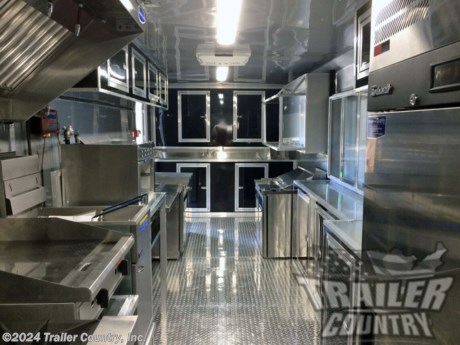 &lt;p&gt;NEW 8.5 X 28&#39; V-NOSED ENCLOSED BBQ FOOD TRUCK MOBILE KITCHEN CONCESSION VENDING TRAILER&lt;/p&gt;
&lt;p&gt;&amp;nbsp;&lt;/p&gt;
&lt;p&gt;&amp;nbsp;Up for your consideration is a Brand New Model 8.5 x 28 Tandem Axle Concession Trailer, Fully Loaded w/Equipment, Porch, Appliances &amp;amp; MORE!&lt;/p&gt;
&lt;p&gt;&amp;nbsp;&lt;/p&gt;
&lt;p&gt;YOU&#39;VE SEEN THE REST...NOW BUY THE BEST!!&lt;/p&gt;
&lt;p&gt;&amp;nbsp;&lt;/p&gt;
&lt;p&gt;ALL the TOP QUALITY FEATURES listed in this ad!&lt;/p&gt;
&lt;p&gt;&amp;nbsp;&lt;/p&gt;
&lt;p&gt;Standard Elite Series Features:&lt;/p&gt;
&lt;p&gt;Heavy Duty 8&quot; I Beam Main Frame with 2 X 6 Square Tube&lt;/p&gt;
&lt;p&gt;Heavy Duty 1&quot; x 1 1/2&quot; Square Tubular Wall Studs &amp;amp; Roof Bow&lt;/p&gt;
&lt;p&gt;Heavy Duty Triple Tube Tongue&lt;/p&gt;
&lt;p&gt;22&#39; Box Space (22&#39; Box Space + V-Nose + 6&#39; Porch).&lt;/p&gt;
&lt;p&gt;16&quot; On Center Walls&lt;/p&gt;
&lt;p&gt;16&quot; On Center Floor Cross-members&lt;/p&gt;
&lt;p&gt;16&quot; On Center Roof Cross-members&lt;/p&gt;
&lt;p&gt;Complete Braking System (Electric Brakes on both Axles, Battery Back-Up, &amp;amp; Safety Switch).&lt;/p&gt;
&lt;p&gt;(2) 3,500lb 4&quot; &quot;Dexter&quot; Drop Axles w/ EZ LUBE Grease Fittings (Self Adjusting Brakes Axles)&lt;/p&gt;
&lt;p&gt;36&quot; Side Door with RV Lock &amp;amp; Cam Locking System (on Passenger Side)&lt;/p&gt;
&lt;p&gt;ATP Diamond Plate Step well in Side Door&lt;/p&gt;
&lt;p&gt;78&quot; Interior Height&lt;/p&gt;
&lt;p&gt;Galvalume Seamed Roof w/ Thermo Ply Ceiling Liner&lt;/p&gt;
&lt;p&gt;2 5/16&quot; Coupler w/ Snapper Pin&lt;/p&gt;
&lt;p&gt;Heavy Duty Safety Chains w/ Hooks&lt;/p&gt;
&lt;p&gt;7-Way Round RV Style Wiring Harness Plug&lt;/p&gt;
&lt;p&gt;3/8&quot; Heavy Duty Top Grade Plywood Walls&lt;/p&gt;
&lt;p&gt;3/4&quot; Heavy Duty Top Grade Plywood Floors&lt;/p&gt;
&lt;p&gt;Smooth Tear Drop Style Fender Flares&lt;/p&gt;
&lt;p&gt;2K A-Frame Top Wind Jack&lt;/p&gt;
&lt;p&gt;Top Quality Exterior Grade Paint&lt;/p&gt;
&lt;p&gt;(1) Non-Powered Interior Roof Vent&lt;/p&gt;
&lt;p&gt;(1) 12 Volt Interior Trailer Dome Light w/ Wall Switch&lt;/p&gt;
&lt;p&gt;24&quot; Diamond Plate ATP Front Stone Guard&lt;/p&gt;
&lt;p&gt;4- Flush Mounted D-Rings in Floor&lt;/p&gt;
&lt;p&gt;15&quot; (ST20575R15) Radial Tires &amp;amp; Wheels&lt;/p&gt;
&lt;p&gt;Exterior L.E.D. Lighting Package&lt;/p&gt;
&lt;p&gt;Rear Spring Assisted Ramp Door w/ Cam Locks&amp;nbsp;&lt;/p&gt;
&lt;p&gt;16&quot; Rear Ramp Transition Flap&lt;/p&gt;
&lt;p&gt;&amp;nbsp;&lt;/p&gt;
&lt;p&gt;Concession Packages &amp;amp; Upgrades:&lt;/p&gt;
&lt;p&gt;Concession Package ~ 6&#39; Range Hood, Air Flow Blower, 2 Interior Range Lights, Grease Trap on Roof.&amp;nbsp;&lt;/p&gt;
&lt;p&gt;Upgrade: Fire Suppression Added to Range Hood.&lt;/p&gt;
&lt;p&gt;Sink Package ~ 3 Stainless Steel Sinks w/ Hardware, Cabinet, Handwash Station, 30 Gallon Fresh Water Tank, 45 Gallon Waste Water Tank w/ City Water Fill, &amp;amp; 6 Gallon Hot Water Heater.&lt;/p&gt;
&lt;p&gt;Upgrade: Added On Demand Hot Water Heater&lt;/p&gt;
&lt;p&gt;Upgrade: Added Mill Finish Sink Cover&lt;/p&gt;
&lt;p&gt;1 - 3&#39; x 6&#39; Concession/Vending Window w/ Glass and Screens&lt;/p&gt;
&lt;p&gt;12&quot; x 6&#39; Exterior Serving Counter Under Concession Window - w/ Drop Down Brackets&lt;/p&gt;
&lt;p&gt;1 - 3&#39; x 5&#39; Concession Window W/ 3&#39; x 5&#39; Shadow Box Lined In Black Carpet W/ (2) Recepts.&lt;/p&gt;
&lt;p&gt;Propane Package ~ (2)-100 lb Propane Tanks, Regulators, LP Lines and 3 Stub Outs.&lt;/p&gt;
&lt;p&gt;Upgrade: Add 3 Additional Propane Stub Outs&lt;/p&gt;
&lt;p&gt;Added: (2) ?100lb Propane Cages w/ Swing Door (Located on Front of Trailer)&lt;/p&gt;
&lt;p&gt;Appliances:&amp;nbsp;&lt;/p&gt;
&lt;p&gt;(1) 20 Cu.Ft. Reach - In Refrigerator Cooler 1 Solid Door Stainless Steel&lt;/p&gt;
&lt;p&gt;(1) 12 Cu.Ft. 48&quot; Under Counter Freezer Stainless Steel&amp;nbsp;&lt;/p&gt;
&lt;p&gt;(1) 4 Burner Range W/ (1) Std Oven&lt;/p&gt;
&lt;p&gt;(1) 24&quot; Bakers Pride Cheese Melter&lt;/p&gt;
&lt;p&gt;(1) 3 Well Steam Table&amp;nbsp;&amp;nbsp;&lt;/p&gt;
&lt;p&gt;(1) 36&quot; Sandwich / Salad Prep Cooler 10 Pan&lt;/p&gt;
&lt;p&gt;(1) 40lb Deep Fryer -2 Basket&lt;/p&gt;
&lt;p&gt;(1) 24&quot; Griddle&lt;/p&gt;
&lt;p&gt;Cabinets / Shelves:&lt;/p&gt;
&lt;p&gt;8&#39; Overhead Cabinets Front Of Trailer Mounted Above Sink Package&lt;/p&gt;
&lt;p&gt;18&quot; x 6&#39; Base Cabinet Under Concession Window&lt;/p&gt;
&lt;p&gt;4&#39; Base Cabinet Next To Concession Window&lt;/p&gt;
&lt;p&gt;4&#39; Overhead Cabinet Above 4&#39; Base Cabinet&lt;/p&gt;
&lt;p&gt;18&quot; x 10&#39; Overhead Cabinet Driver Side&amp;nbsp;&lt;/p&gt;
&lt;p&gt;Black Metal Cabinet Finish&lt;/p&gt;
&lt;p&gt;18&quot; x 5&#39; Shelf Above Sandwich Prep Station&lt;/p&gt;
&lt;p&gt;24&quot; x 5&#39; Shelf Above 18&quot; Shelf&amp;nbsp;&lt;/p&gt;
&lt;p&gt;Electrical Package ~ (100 Amp Panel Box w/ 25&#39; Life Line, Wall Switch, 2 - 4&#39; LED Strip Lights w/ Battery, 2- Interior Recepts.&lt;/p&gt;
&lt;p&gt;Added: (1) -Additional 4&#39; LED Strip Light (3 Total)&lt;/p&gt;
&lt;p&gt;Added: (6) - Additional 110 V Recepts (8 Total Including Electrical Package)&lt;/p&gt;
&lt;p&gt;Add: Motorbase Plug&lt;/p&gt;
&lt;p&gt;Upgrade: All Outlets On Separate Breakers&lt;/p&gt;
&lt;p&gt;Add: (1) Pair Back Up Lights&lt;/p&gt;
&lt;p&gt;&amp;nbsp;&lt;/p&gt;
&lt;p&gt;Additional Upgrades:&lt;/p&gt;
&lt;p&gt;A/C Unit ~ Installed (1) Pre-wire &amp;amp; Brace, (13,500 BTU Unit w/ Heat Strip In Place Of Standard Roof Vent)&lt;/p&gt;
&lt;p&gt;6&#39; Rear Covered Porch&amp;nbsp; W/ 36&quot; Black Tube Side Rails, Removable Rear Railing, Pressure Treated Rear Deck, Mill Metal Ceiling, ATP Covered Deck Floor, &amp;amp; 36&quot; Walk Through Door W/ RV Flush &amp;amp; Bar lock.&lt;/p&gt;
&lt;p&gt;Upgrade: Two Step Ups In Rear 6&#39; Covered Porch (One Each Side)&lt;/p&gt;
&lt;p&gt;Upgrade: Removable Side Rails On 6&#39; Covered Porch&lt;/p&gt;
&lt;p&gt;(4) Standard D-rings Installed On 6&#39; Covered Porch (One Each Corner)&lt;/p&gt;
&lt;p&gt;ATP (Aluminum Tread Plate) Flooring in Trailer Interior Floor&lt;/p&gt;
&lt;p&gt;Insulated Walls &amp;amp; Ceiling&lt;/p&gt;
&lt;p&gt;Mill Metal Walls and Ceiling Liner&lt;/p&gt;
&lt;p&gt;Upgrade: Standard Axles To 5,200lb All Wheel Electric Brake E-Z Lube &quot;Dexter&quot; Spring Drop Axles&amp;nbsp;&lt;/p&gt;
&lt;p&gt;Upgraded: Mag Wheels W/ Radial Tires&lt;/p&gt;
&lt;p&gt;Relocated Standard 36&quot; Side Door to Driver Side&lt;/p&gt;
&lt;p&gt;Extended Tongue&lt;/p&gt;
&lt;p&gt;20&#39; Awning Installed On Passenger Side (Granite Color)&lt;/p&gt;
&lt;p&gt;Screw-less Exterior&lt;/p&gt;
&lt;p&gt;ATP (Aluminum Tread Plate) Generator Box W/ 2 Vented Doors &amp;amp; Slide-Out Tray&amp;nbsp; &amp;nbsp;&lt;/p&gt;
&lt;p&gt;12&quot; Extra Interior Height (Approx: 7&#39;6&quot; Inside Height)&lt;/p&gt;
&lt;p&gt;Upgraded: .030 Exterior Colored Metal In Black Metal&lt;/p&gt;
&lt;p&gt;(4) Scissor Jacks Installed (One In Each Corner)&amp;nbsp;&lt;/p&gt;
&lt;p&gt;Spare Tire (Silver Mod)&lt;/p&gt;
&lt;p&gt;&amp;nbsp;&lt;/p&gt;
&lt;p&gt;Shown In .030 Black Exterior Metal Color.&lt;/p&gt;
&lt;p&gt;&amp;nbsp;&lt;/p&gt;
&lt;p&gt;! ! ! YOU CHOOSE FINAL COLOR ! ! !&lt;/p&gt;
&lt;p&gt;&amp;nbsp;&lt;/p&gt;
&lt;p&gt;* * N.A.T.M. Inspected and Certified * *&lt;br /&gt;* * Manufacturers Title and 5 Year Limited Warranty Included * *&lt;br /&gt;* * PRODUCT LIABILITY INSURANCE * *&lt;br /&gt;* * FINANCING IS AVAILABLE W/ APPROVED CREDIT* *&amp;nbsp;&lt;/p&gt;
&lt;p&gt;&lt;br /&gt;Trailer is offered @ factory direct pick up in Willacoochee, GA...We also offer Nationwide Delivery, please contact us for more information.&lt;br /&gt;CALL: 888-710-2112&lt;/p&gt;