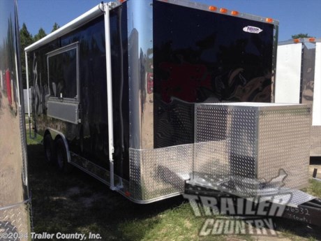 &lt;div&gt;NEW 8.5 X 18&#39;&amp;nbsp; ENCLOSED MOBILE KITCHEN FOOD VENDING TRAILER!&lt;/div&gt;
&lt;div&gt;&amp;nbsp;&lt;/div&gt;
&lt;div&gt;Up for your consideration is a Brand New 2018 Heavy Duty Model&amp;nbsp;&lt;/div&gt;
&lt;div&gt;&amp;nbsp;&lt;/div&gt;
&lt;div&gt;&amp;nbsp;&lt;/div&gt;
&lt;div&gt;YOU&#39;VE SEEN THE REST...NOW BUY THE BEST!&lt;/div&gt;
&lt;div&gt;&amp;nbsp;&lt;/div&gt;
&lt;div&gt;ALL the TOP QUALITY FEATURES listed in this ad!&lt;/div&gt;
&lt;div&gt;&amp;nbsp;&lt;/div&gt;
&lt;div&gt;Elite Series Standard Features:&lt;/div&gt;
&lt;div&gt;&amp;nbsp;&lt;/div&gt;
&lt;div&gt;- Heavy Duty 6&quot; I Beam Main Frame w/ 2&quot;X6&quot; Square Tube Frame&lt;/div&gt;
&lt;div&gt;- 18&#39; Box Space&lt;/div&gt;
&lt;div&gt;- 54&quot; TRIPLE TUBE TONGUE&lt;/div&gt;
&lt;div&gt;- 16&quot; On Center Walls&lt;/div&gt;
&lt;div&gt;- 16&quot; On Center Floors&lt;/div&gt;
&lt;div&gt;- 16&quot; On Center Roof Bows&lt;/div&gt;
&lt;div&gt;- (2) 3,500 lb &quot; DEXTER&quot; SPRING Axles w/ All Wheel Electric Brakes &amp;amp; EZ LUBE Grease Fittings-Self Adjusting Axles&lt;/div&gt;
&lt;div&gt;- HEAVY DUTY Rear Spring Assisted Ramp Door with (2) Bar locks for Security, &amp;amp; EZ Lube Hinge Pins&lt;/div&gt;
&lt;div&gt;- No-Show Beaver Tail (Dove Tail)&lt;/div&gt;
&lt;div&gt;- 4 - 5,000 lb Flush Floor Mounted D-Rings&lt;/div&gt;
&lt;div&gt;- 36&quot; Side Door with Lock&lt;/div&gt;
&lt;div&gt;- ATP Diamond Plate Recessed Step-Up in Side door&lt;/div&gt;
&lt;div&gt;- 6&#39;6&quot; Interior Height inside Box Space&lt;/div&gt;
&lt;div&gt;- Galvalume Seamed Roof w/ Thermo Ply Ceiling Liner&lt;/div&gt;
&lt;div&gt;- 2 5/16&quot; Coupler w/ Snapper Pin&lt;/div&gt;
&lt;div&gt;- Heavy Duty Safety Chains&lt;/div&gt;
&lt;div&gt;- 2K Top-Wind Jack&lt;/div&gt;
&lt;div&gt;- 7-Way Round RV Electrical Wiring Harness w/ Battery Back-Up &amp;amp; Safety Switch&lt;/div&gt;
&lt;div&gt;- 24&quot; ATP Front Stone Guard w/ ATP Nose Cap&lt;/div&gt;
&lt;div&gt;- Exterior L.E.D Lighting Package&lt;/div&gt;
&lt;div&gt;- 3/8&quot; Heavy Duty Top Grade Plywood Walls&lt;/div&gt;
&lt;div&gt;- 3/4&quot; Heavy Duty Top Grade Plywood Floors&lt;/div&gt;
&lt;div&gt;- Heavy Duty Smooth Fender Flares&lt;/div&gt;
&lt;div&gt;- Deluxe License Plate Holder with Light&lt;/div&gt;
&lt;div&gt;- Top Quality Exterior Grade Automotive Paint&lt;/div&gt;
&lt;div&gt;- (1) Non-Powered Roof Vent&lt;/div&gt;
&lt;div&gt;- (1) 12-Volt Interior Trailer Light w/ Wall Switch&lt;/div&gt;
&lt;div&gt;- 15&quot; Radial Tires&lt;/div&gt;
&lt;div&gt;- White Modular Wheels&lt;/div&gt;
&lt;div&gt;&amp;nbsp;&lt;/div&gt;
&lt;div&gt;Concession Upgrades:&lt;/div&gt;
&lt;div&gt;&amp;nbsp;&lt;/div&gt;
&lt;div&gt;- 1 ~ 3&#39; x 6&#39; Concession/Vending Window w/Sliding Glass Inserts &amp;amp; Screen&lt;/div&gt;
&lt;div&gt;- 1 ~ 12&quot; x 6&#39; Exterior Serving Counter Under Concession Window w/ Glass&lt;/div&gt;
&lt;div&gt;- 1 ~&amp;nbsp; 6&#39; Base Cabinet- Mounted under Concession Window (Black Cabinet w/ Mill Finish Top)&lt;/div&gt;
&lt;div&gt;- Sink Package ~ 3 Stainless Steel Sinks in Stainless Steel Table W/Hardware in Black Metal and Mill Finish, Hand wash Station, UPGRADED 40 Gallon Fresh Water Tank, UPGRADED 50 Gallon Waste Water Tank, &amp;amp; 6 Gallon Hot Water Heater&lt;/div&gt;
&lt;div&gt;- Electrical Package ~ ( 100 Amp Panel Box w/50&#39; Life Line, 2-110 Volt Interior Recepts, 2~4&#39; 12 Volt L.E.D. Strip Lights w/ Battery)&lt;/div&gt;
&lt;div&gt;- 4 ~ Additional 4&#39; Florescent Shop Lights&lt;/div&gt;
&lt;div&gt;- 3 ~ Additional 110 Volt Interior Recepts through out unit. (Total of 5)&lt;/div&gt;
&lt;div&gt;- Black &amp;amp; White Vinyl Flooring in Unit&lt;/div&gt;
&lt;div&gt;- White Metal Walls and Ceiling Liner&amp;nbsp;&lt;/div&gt;
&lt;div&gt;- Insulated Walls &amp;amp; Ceiling&lt;/div&gt;
&lt;div&gt;&amp;nbsp;&lt;/div&gt;
&lt;div&gt;Additional Upgrades:&lt;/div&gt;
&lt;div&gt;&amp;nbsp;&lt;/div&gt;
&lt;div&gt;- RV Door ~ Upgrade standard door to 36&quot; RV Style Door w/ Piano Hinge, Window &amp;amp; Screen&amp;nbsp;&lt;/div&gt;
&lt;div&gt;- Pull Out Step Under Side Door&lt;/div&gt;
&lt;div&gt;- Extended Tongue&lt;/div&gt;
&lt;div&gt;- ATP- Diamond Plate Generator Platform&lt;/div&gt;
&lt;div&gt;- ATP- Diamond Plate Generator Box&lt;/div&gt;
&lt;div&gt;- Touring Package:.030 Upgraded Metal Exterior (Shown in Black) &amp;amp; 8&quot;Polished Sides &amp;amp; Rear&lt;/div&gt;
&lt;div&gt;- L.E.D. Strip Tail Lights&lt;/div&gt;
&lt;div&gt;- 16&quot; Black and White Checkered Awning (Curbside)&lt;/div&gt;
&lt;div&gt;- Silver Modular Wheels&lt;/div&gt;
&lt;div&gt;- Radial Tires&lt;/div&gt;
&lt;div&gt;- 6&quot; Extra Interior Height (7&#39; Total Interior Height)&lt;/div&gt;
&lt;div&gt;- No Beaver Tail - Straight Deck&lt;/div&gt;
&lt;p&gt;&amp;nbsp;&lt;/p&gt;
&lt;p&gt;* * N.A.T.M. Inspected and Certified * *&lt;br /&gt;* * Manufacturers Title and 5 Year Limited Warranty Included * *&lt;br /&gt;* * PRODUCT LIABILITY INSURANCE * *&lt;br /&gt;* * FINANCING IS AVAILABLE W/ APPROVED CREDIT * *&lt;/p&gt;
&lt;p&gt;&lt;br /&gt;Trailer is offered @ factory direct pick up in Willacoochee, GA...We also offer Nationwide Delivery, please contact us for more information.&lt;br /&gt;CALL: 888-710-2112&lt;/p&gt;