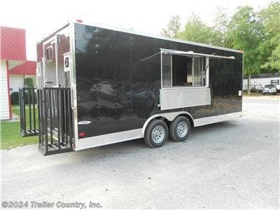 &lt;div&gt;NEW 8.5 X 20 ENCLOSED CONCESSION TRAILER&lt;/div&gt;
&lt;div&gt;&amp;nbsp;&lt;/div&gt;
&lt;div&gt;Up for your consideration is a Brand New Model 8.5 x 20 Tandem Axle, Enclosed Concession/Food Vending Cargo Trailer.&lt;/div&gt;
&lt;div&gt;&amp;nbsp;&lt;/div&gt;
&lt;div&gt;ALL the TOP QUALITY FEATURES listed in this ad!&lt;/div&gt;
&lt;div&gt;&amp;nbsp;&lt;/div&gt;
&lt;div&gt;Standard Elite Series Features:&lt;/div&gt;
&lt;div&gt;&amp;nbsp;&lt;/div&gt;
&lt;div&gt;- Heavy Duty 6&quot; I Beam Main Frame with 2 X 6 Square Tube&lt;/div&gt;
&lt;div&gt;- Heavy Duty 1&quot; x 1 1/2&quot; Square Tubular Wall Studs &amp;amp; Roof Bows&lt;/div&gt;
&lt;div&gt;- 20&#39; Box Space + V-Nose&lt;/div&gt;
&lt;div&gt;- 16&quot; On Center Walls&lt;/div&gt;
&lt;div&gt;- 16&quot; On Center Floors&lt;/div&gt;
&lt;div&gt;- 16&quot; On Center Roof Bows&lt;/div&gt;
&lt;div&gt;- Complete Braking System (Electric Brakes on both axles, Battery Back-Up, &amp;amp; Safety Switch)&lt;/div&gt;
&lt;div&gt;- (2) 3,500lb 4&quot; &quot;Dexter&quot; Drop Axles w/ EZ LUBE Grease Fittings (Self Adjusting Brakes Axles)&lt;/div&gt;
&lt;div&gt;- 36&quot; Side Door with Bar Lock &amp;amp; RV Style Flush Lock on Driver Side&lt;/div&gt;
&lt;div&gt;- 6&#39;6&quot; Interior Height&lt;/div&gt;
&lt;div&gt;- Galvalume Seamed Roof w/ Thermo Ply Ceiling Liner&lt;/div&gt;
&lt;div&gt;- 2 5/16&quot; Coupler w/ Snapper Pin&lt;/div&gt;
&lt;div&gt;- Heavy Duty Safety Chains&lt;/div&gt;
&lt;div&gt;- 7-Way Round RV Style Wiring Harness Plug&lt;/div&gt;
&lt;div&gt;- 3/8&quot; Heavy Duty Top Grade Plywood Walls&lt;/div&gt;
&lt;div&gt;- 3/4&quot; Heavy Duty Top Grade Plywood Floors&lt;/div&gt;
&lt;div&gt;- Smooth Teardrop Style Fender Flares&lt;/div&gt;
&lt;div&gt;- 2K A-Frame Top Wind Jack&lt;/div&gt;
&lt;div&gt;- Top Quality Exterior Grade Paint&lt;/div&gt;
&lt;div&gt;- (1) Non-Powered Interior Roof Vent&lt;/div&gt;
&lt;div&gt;- (1) 12 Volt Interior Trailer Dome Light w/ Wall Switch&lt;/div&gt;
&lt;div&gt;- 24&quot; Diamond Plate ATP Front Stone Guard&lt;/div&gt;
&lt;div&gt;- 15&quot; Radial (ST20575R15) Tires &amp;amp; Wheels&lt;/div&gt;
&lt;div&gt;- Exterior L.E.D. Lighting Package&lt;/div&gt;
&lt;div&gt;&amp;nbsp;&lt;/div&gt;
&lt;div&gt;Concession Package &amp;amp; Upgrades:&lt;/div&gt;
&lt;div&gt;&amp;nbsp;&lt;/div&gt;
&lt;div&gt;- 1 - 3&#39; x 6&#39; Concession/Vending Window w/ Sliding Glass &amp;amp; Screens (Center Curbside of Trailer)&lt;/div&gt;
&lt;div&gt;- 18&quot; x 7&#39; Drop Leaf Exterior Serving Tray Under Concession Window&lt;/div&gt;
&lt;div&gt;- A/C Prewire &amp;amp; Brace - At Roof Vents&lt;/div&gt;
&lt;div&gt;- Additional Roof Vent&lt;/div&gt;
&lt;div&gt;- Sink Package ~ 3 Stainless Steel Sinks W/Hardware, Cabinet in Mill Finish, Handwash, 20 Gallon Fresh Water Tank, 30 Gallon Waste Water Tank, &amp;amp; 6 Gallon Hot Water Heater&lt;/div&gt;
&lt;div&gt;- Electrical Package ~ (100 Amp Panel Box w/Life Line, 8-110 Volt Interior Recepts, 2-4&#39; 12 Volt L.E.D. Strip Lights w/ Battery&lt;/div&gt;
&lt;div&gt;- Grey RCP Flooring on Trailer Interior (Rubber Coin Flooring)&lt;/div&gt;
&lt;div&gt;- Mill Finish Metal Walls and Ceiling Liner on Trailer Interior&lt;/div&gt;
&lt;div&gt;- Insulated Walls&lt;/div&gt;
&lt;div&gt;- 6&quot; Extra Interior Hieght (7&#39; Total Interior Height)&lt;/div&gt;
&lt;div&gt;- .030 Colored Metal Exterior in BLACK&lt;/div&gt;
&lt;div&gt;- Radial Tires&lt;/div&gt;
&lt;div&gt;- Silver Modular Wheels w/ Chrome Center Caps and Lug Nuts&lt;/div&gt;
&lt;div&gt;- 2 = Propane Cages w/ Swing Doors (Rear of Trailer)&lt;/div&gt;
&lt;div&gt;- Platform for Propane Cage&lt;/div&gt;
&lt;div&gt;- Double L.E.D. Clear Strip Tail Lights&lt;/div&gt;
&lt;div&gt;- 2 = 12&quot; x 12&quot; Rear Cable Access Doors (Located Near Propane Cages)&lt;/div&gt;
&lt;div&gt;- Concession Package - 8&#39; Hood Range, Air Flow Blower, 2 Interior Range Lights, Grease Trap on Roof&lt;/div&gt;
&lt;div&gt;- 36&quot; Single Access Door w/ Window (Located in Rear Center of Trailer)&lt;/div&gt;
&lt;div&gt;- Up-Graded 36&quot; Side Door w/ Window (Located in Driverside of Trailer)&lt;/div&gt;
&lt;div&gt;&amp;nbsp;&lt;/div&gt;
&lt;p&gt;* * Manufacturers Title and 5 Year Limited&amp;nbsp;Warranty Included * *&lt;br /&gt;* * PRODUCT LIABILITY INSURANCE * *&lt;br /&gt;* * FINANCING IS AVAILABLE W/ APPROVED CREDIT * *&lt;/p&gt;
&lt;p&gt;&lt;br /&gt;Trailer is offered @ factory direct pick up in Willacoochee, GA...We also offer Nationwide Delivery, please contact us for more information.&lt;/p&gt;
&lt;p&gt;CALL: 888-710-2112&lt;br /&gt;&amp;nbsp;&lt;/p&gt;
