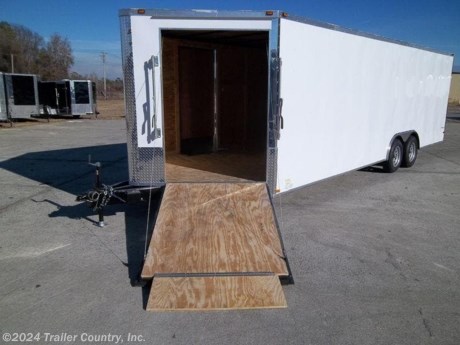&lt;p&gt;&lt;strong&gt;&lt;span style=&quot;text-decoration: underline;&quot;&gt;NEW 8.5 X 24&#39; ENCLOSED TRAILER&lt;/span&gt;&lt;/strong&gt;&lt;/p&gt;
&lt;p&gt;Up for your consideration is a Brand New 8.5 x 24 Tandem Axle, V-Nosed Enclosed Motorcycle, Snowmobile, ATV 4-Wheeler, Cargo Trailer.&lt;/p&gt;
&lt;p&gt;YOU&#39;VE SEEN THE REST...NOW BUY THE BEST!&lt;/p&gt;
&lt;p&gt;L.E.D. LIGHTING PACKAGE + ALL the other TOP QUALITY FEATURES listed in ad below!&lt;/p&gt;
&lt;p&gt;&lt;span style=&quot;text-decoration: underline;&quot;&gt;&lt;strong&gt;ELITE&amp;nbsp;SERIES&lt;/strong&gt;&lt;/span&gt;:&lt;br /&gt;&amp;bull;Heavy Duty 6&quot; I-Beam Main Frame&lt;br /&gt;&amp;bull;Heavy Duty 1&quot; X 1 1/2&quot; Square Tubing Wall Studs &amp;amp; Roof Bows&lt;br /&gt;&amp;bull;24&#39; Box Space + V-Nose&lt;br /&gt;&amp;bull;16&quot; On Center Walls, Floors, And Roof Bows&lt;br /&gt;&amp;bull;(2) 3,500lb &quot;Dexter&quot; SPRING Axles w/ All Wheel Electric Brakes &amp;amp; EZ LUBE Grease Fittings&lt;br /&gt;&amp;bull;HEAVY DUTY Rear Spring Assisted Ramp Door with (2) Barlocks for Security, EZ Lube Hinge Pins, &amp;amp; 16&quot; Transitional Ramp Flap&lt;br /&gt;&amp;bull;No-Show Beaver Tail (Dove Tail)&lt;br /&gt;&amp;bull;4 - 5,000lb Flush Floor Mounted D-Rings (Welded to Frame)&lt;br /&gt;&amp;bull;36&quot; Side Door with RV Flush Lock &amp;amp;&amp;nbsp;Bar Lock&lt;br /&gt;&amp;bull;ATP Diamond Plate Recessed Step-Up in Side door&lt;br /&gt;&amp;bull;6&#39; 6&quot; Interior Height inside Box Space&lt;br /&gt;&amp;bull;Galvalume Seamed Roof with Thermo Ply Ceiling Liner&lt;br /&gt;&amp;bull;2 5/16&quot; Coupler w/ Snapper Pin&lt;br /&gt;&amp;bull;Heavy Duty Safety Chains&lt;br /&gt;&amp;bull;2K Top-Wind Jack&lt;br /&gt;&amp;bull;7-Way Round RV Electrical Wiring Harness w/ Battery Back-Up &amp;amp; Safety Switch&lt;br /&gt;&amp;bull;24&quot; ATP Front StoneGuard w/ ATP Nose Cap&lt;br /&gt;&amp;bull;Front &amp;amp; Rear Polished Corner Caps&lt;br /&gt;&amp;bull;Complete L.E.D. Lighting (Extrior Lights)&lt;br /&gt;&amp;bull;D.O.T. Reflective Tape&lt;br /&gt;&amp;bull;3/8&quot; Heavy Duty To Grade Plywood Walls&lt;br /&gt;&amp;bull;3/4&quot; Heavy Duty Top Grade Plywood Floors&lt;br /&gt;&amp;bull;Heavy Duty Smooth Fender Flares&lt;br /&gt;&amp;bull;Deluxe License Plate Holder with Light&lt;br /&gt;&amp;bull;Top Quality Exterior Grade Automotive Paint&lt;br /&gt;&amp;bull;(1) Non-Powered Interior Roof (Vent Braced for A/C)&lt;br /&gt;&amp;bull;(1) 12 Volt Interior Trailer Light w/ Wall Switch&lt;br /&gt;&amp;bull;15&quot; 205-15&quot; Bias-Ply Tires&lt;br /&gt;&amp;bull;Modular Wheels&lt;/p&gt;
&lt;p&gt;&lt;strong&gt;&lt;span style=&quot;text-decoration: underline;&quot;&gt;ADDITIONAL FEATURES INCLUDED&lt;/span&gt;&lt;/strong&gt;:&lt;br /&gt;&amp;bull;60&quot; Front V-Nose Spring Assisted Ramp Door w/ 16&quot; Transitional Flap&lt;/p&gt;
&lt;p&gt;* * Manufacturers Title and 5 Year Limited&amp;nbsp;Warranty Included * *&lt;br /&gt;* * PRODUCT LIABILITY INSURANCE * *&lt;br /&gt;* * FINANCING IS AVAILABLE W/ APPROVED CREDIT * *&lt;/p&gt;
&lt;p&gt;ASK US ABOUT OUR RENT TO OWN PROGRAM - NO CREDIT CHECK - LOW DOWN PAYMENT&lt;/p&gt;
&lt;p&gt;&lt;br /&gt;Trailer is offered @ factory direct pick up in Willacoochee, GA...We also offer Nationwide Delivery, please contact us for more information.&lt;br /&gt;CALL: 888-710-2112&lt;/p&gt;