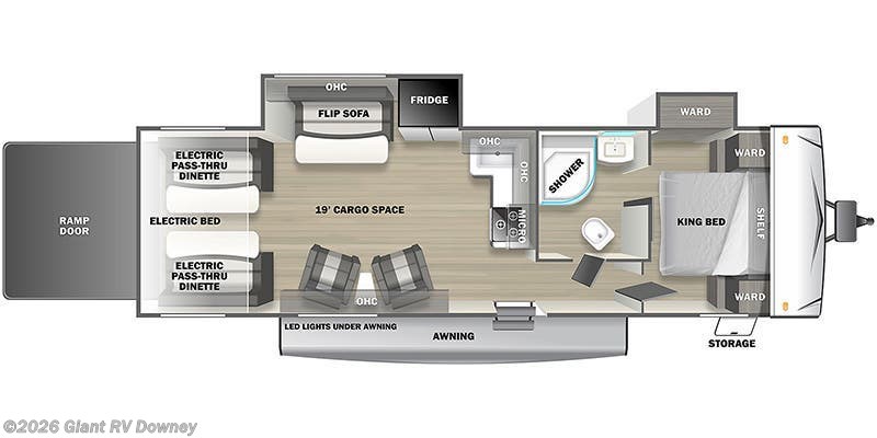 2023 Forest River Shockwave 30FKGDX - Used Toy Hauler For Sale by Giant RV in Downey, California