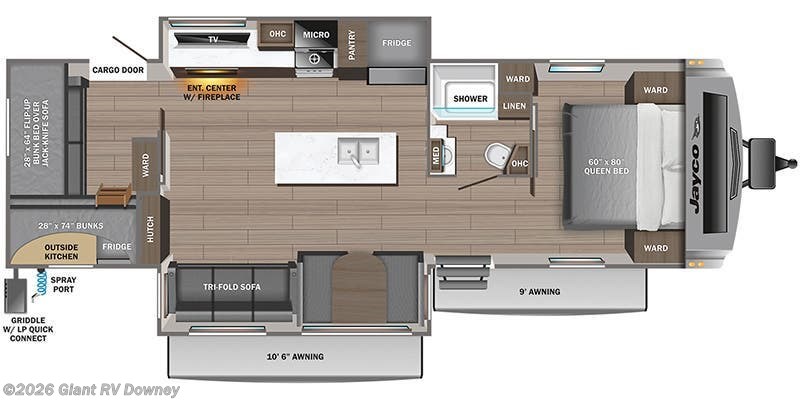 2024 Jayco White Hawk 32QBH - Used Travel Trailer For Sale by Giant RV in Downey, California