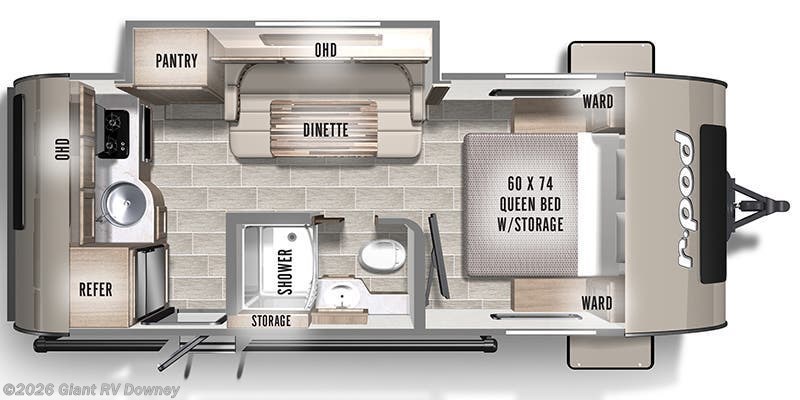 2021 Forest River R-Pod RP-195 - Used Travel Trailer For Sale by Giant RV in Downey, California