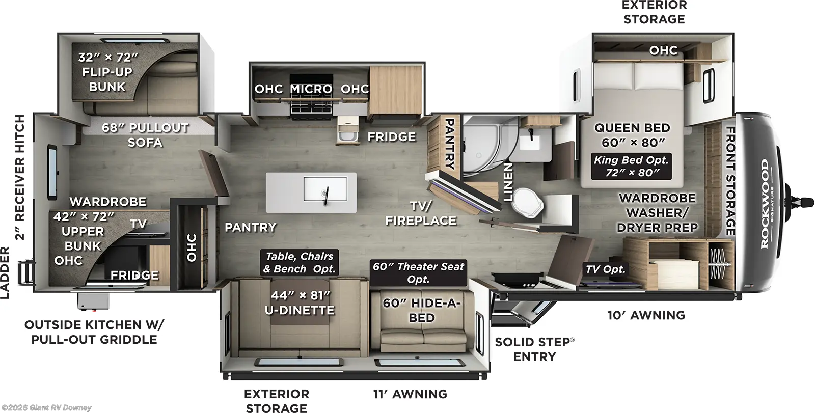 2026 Forest River Rockwood Signature 8336BH - New Travel Trailer For Sale by Giant RV in Downey, California