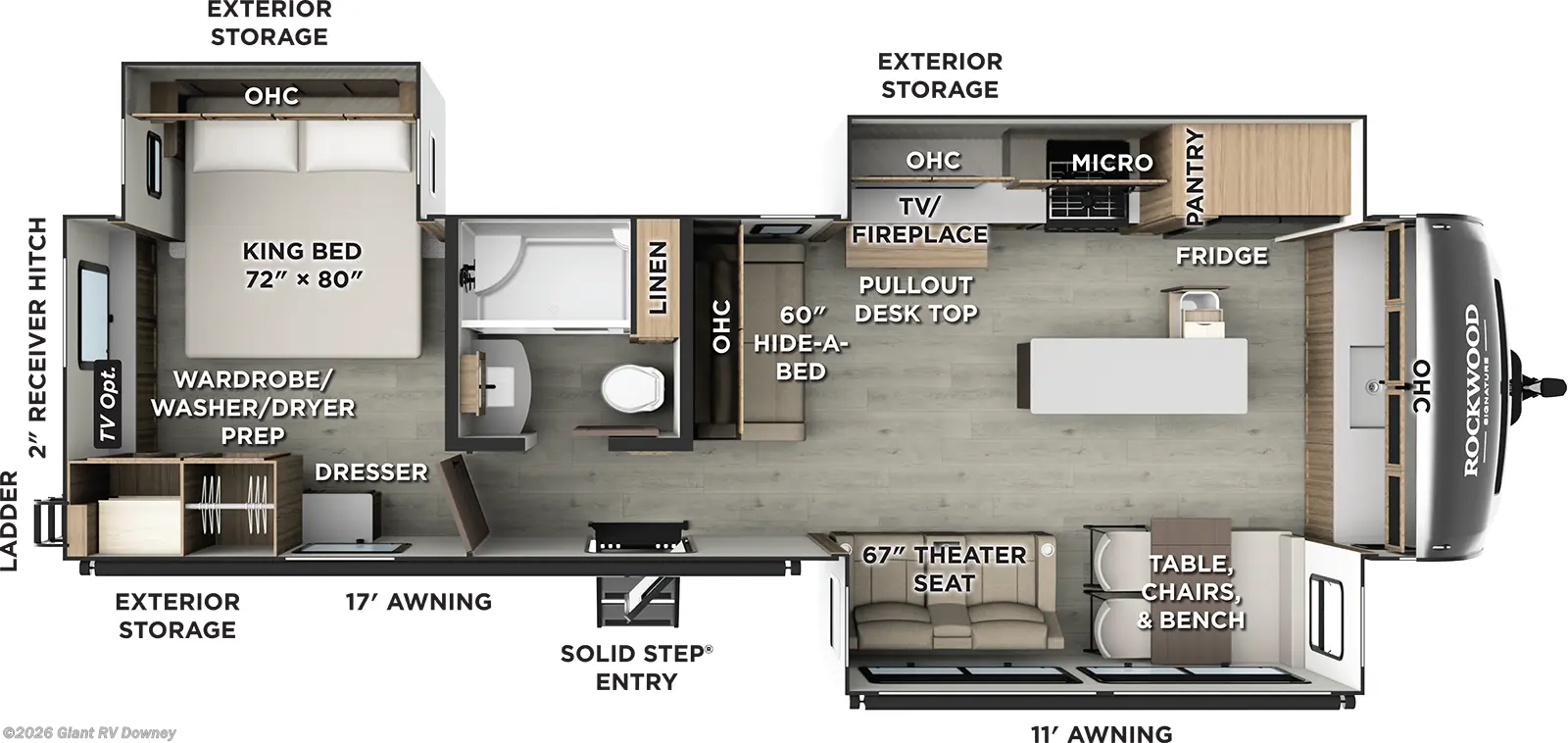 2026 Forest River Rockwood Signature 8339FK - New Travel Trailer For Sale by Giant RV in Downey, California