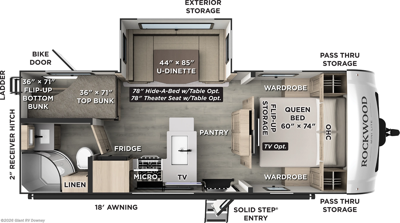 2026 Rockwood Mini Lite 2520BH by Forest River from Giant RV in Downey, California