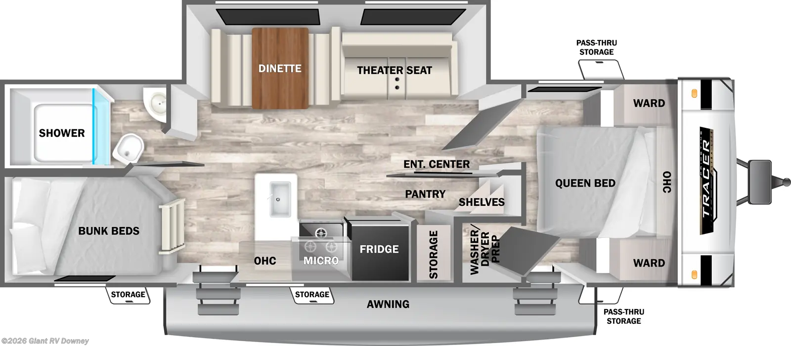 2026 Prime Time Tracer 275BH - New Travel Trailer For Sale by Giant RV in Downey, California