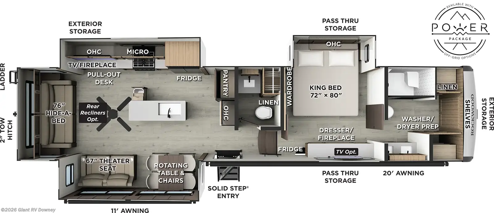 2026 Forest River Rockwood Signature 401SFB - New Fifth Wheel For Sale by Giant RV in Downey, California