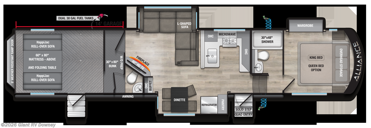 2026 Alliance RV Valor 40A14 - New Fifth Wheel For Sale by Giant RV in Downey, California