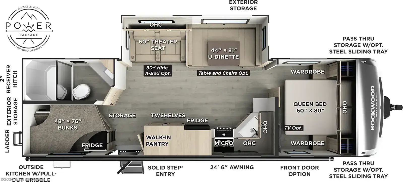 2027 Forest River Rockwood Ultra Lite 2706BH - New Travel Trailer For Sale by Giant RV in Downey, California