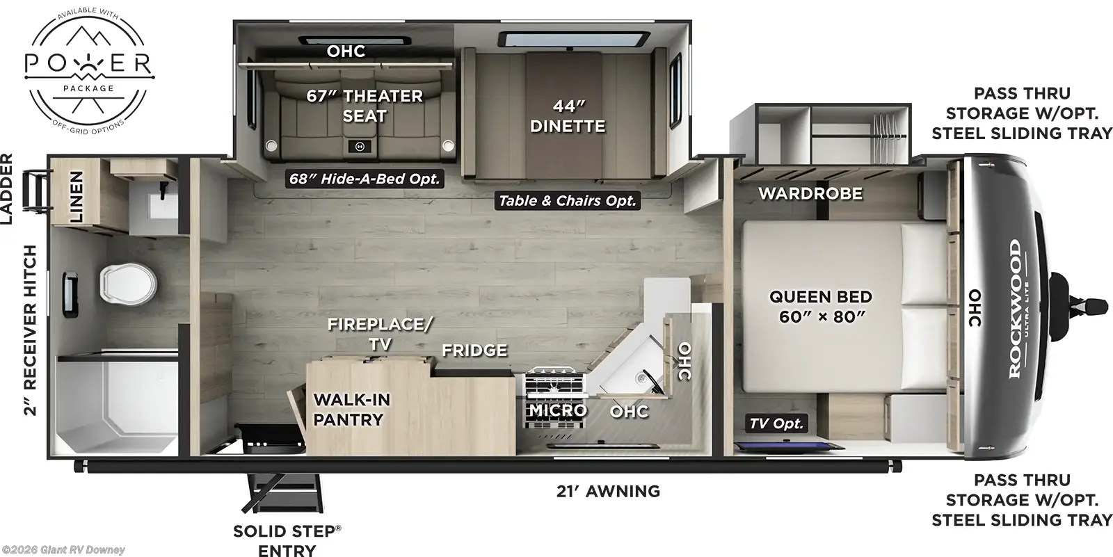 2026 Forest River Rockwood Ultra Lite 2606WS - New Travel Trailer For Sale by Giant RV in Downey, California