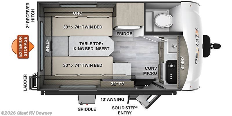 2024 Forest River Rockwood Geo Pro G15TB - Used Travel Trailer For Sale by Giant RV in Downey, California