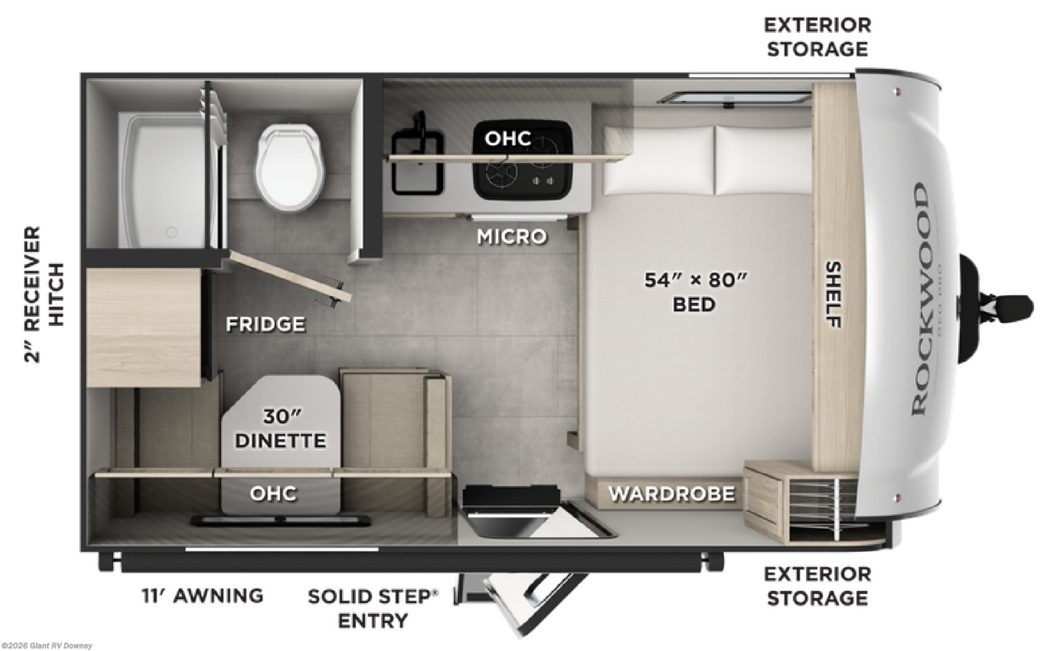 2027 Forest River Rockwood Geo Pro G13DLE - New Travel Trailer For Sale by Giant RV in Downey, California