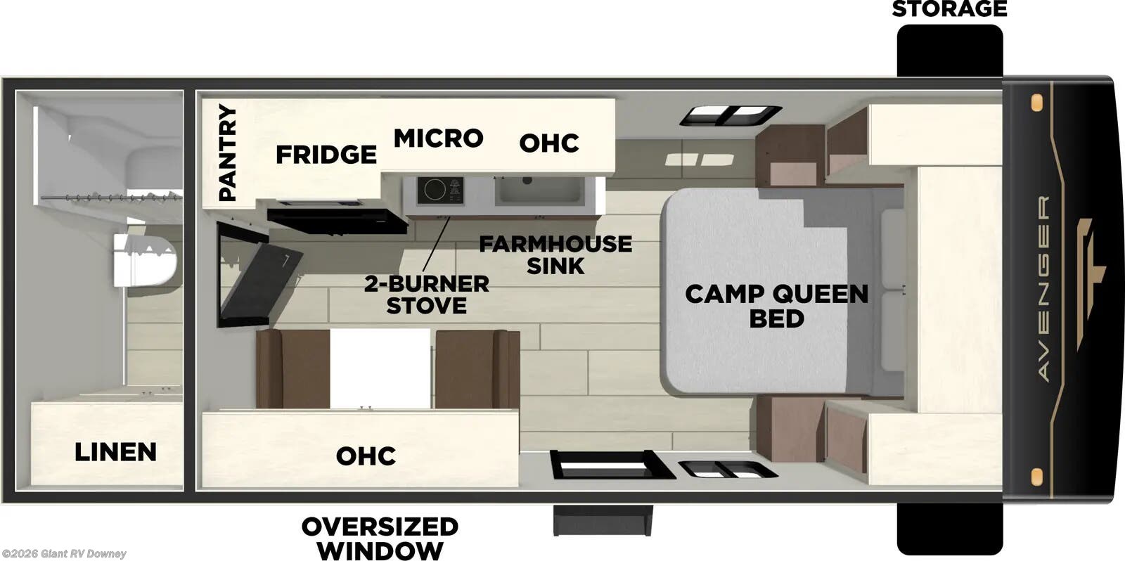 2026 Prime Time Avenger LT 16RBX - New Travel Trailer For Sale by Giant RV in Downey, California