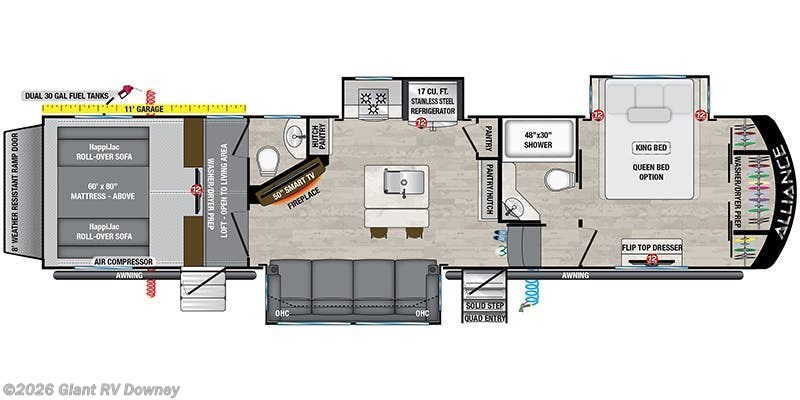2023 Alliance RV Valor 36V11 - Used Fifth Wheel For Sale by Giant RV in Downey, California