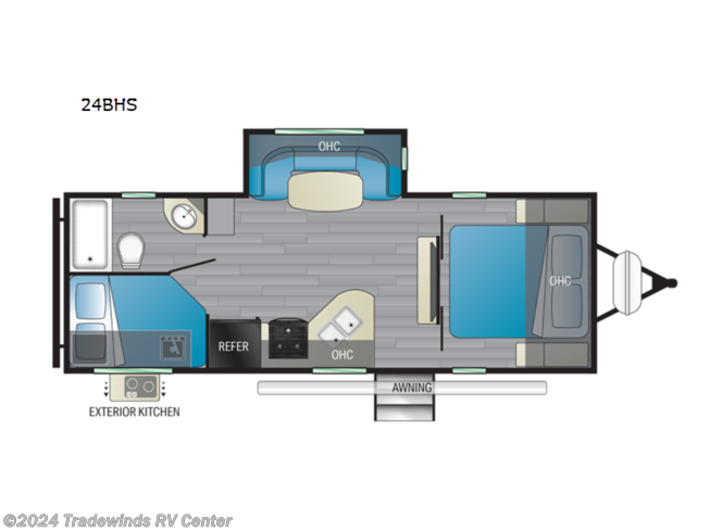 2022 Heartland North Trail 24BHS - New Travel Trailer For Sale by Tradewinds RV Center in Clio, Michigan