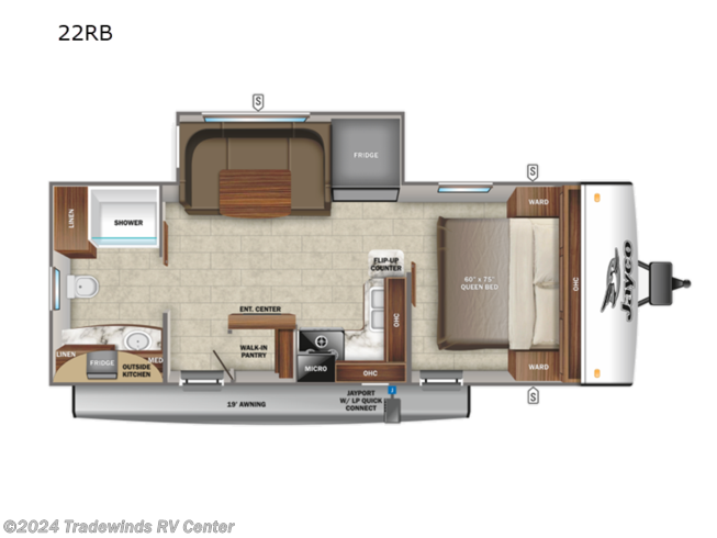 2023 Jayco Jay Feather 22RB - New Travel Trailer For Sale by Tradewinds RV Center in Clio, Michigan