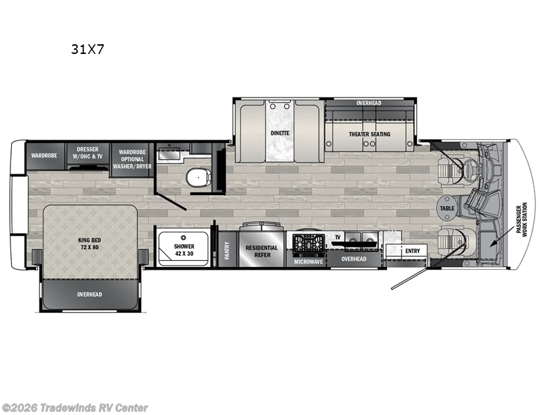 2024 Forest River Georgetown 7 Series 31X7 - New Class A For Sale by Tradewinds RV Center in Clio, Michigan features Slideout