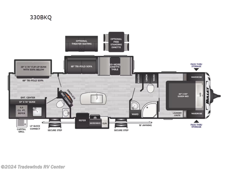 New 2025 Keystone Bullet 330BKQ available in Clio, Michigan