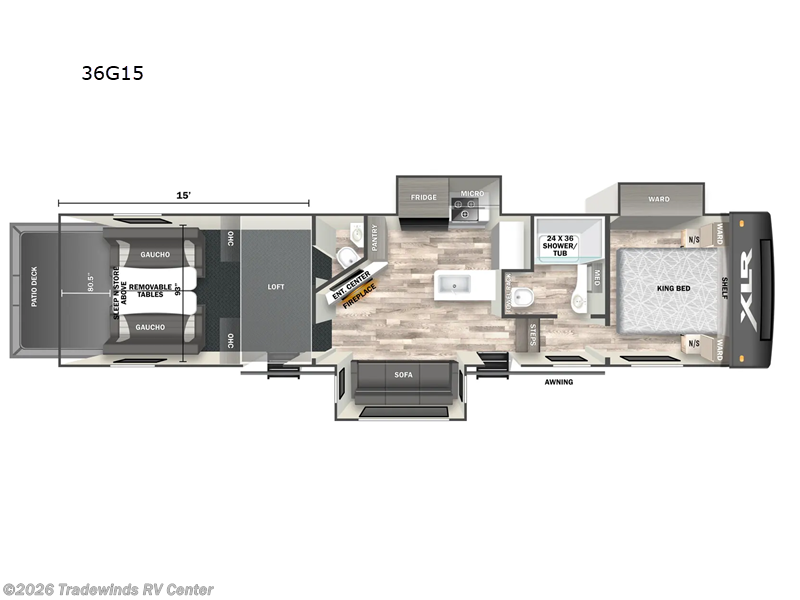 2025 Forest River XLR Nitro 36G15 - New Toy Hauler For Sale by Tradewinds RV Center in Clio, Michigan features Slideout