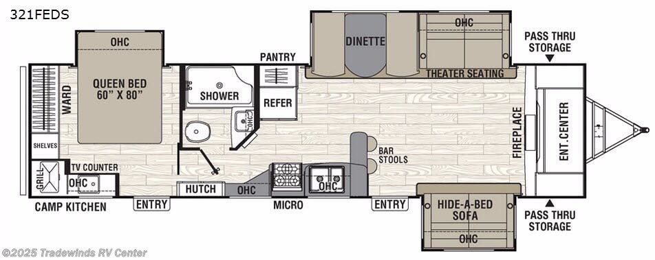 2017 Coachmen Freedom Express Liberty Edition 321FEDS - Used Travel Trailer For Sale by Tradewinds RV Center in Clio, Michigan features Slideout