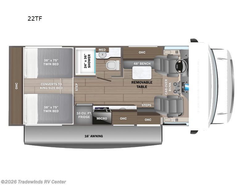 2025 Jayco Redhawk SE 22TF - New Class C For Sale by Tradewinds RV Center in Clio, Michigan