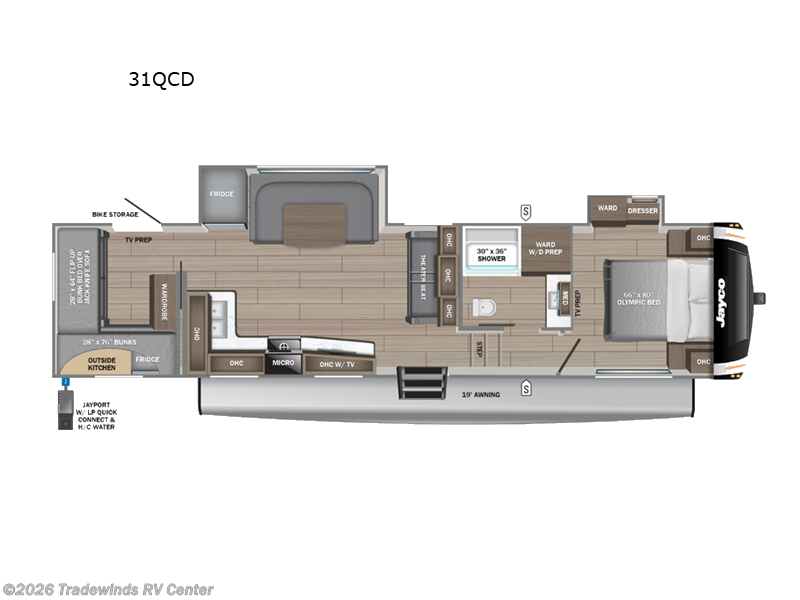 2026 Jayco Eagle HT 31QCD - New Fifth Wheel For Sale by Tradewinds RV Center in Clio, Michigan features Slideout