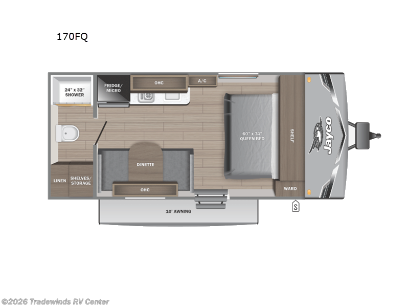 2026 Jayco Jay Flight SLX 170FQ - New Travel Trailer For Sale by Tradewinds RV Center in Clio, Michigan