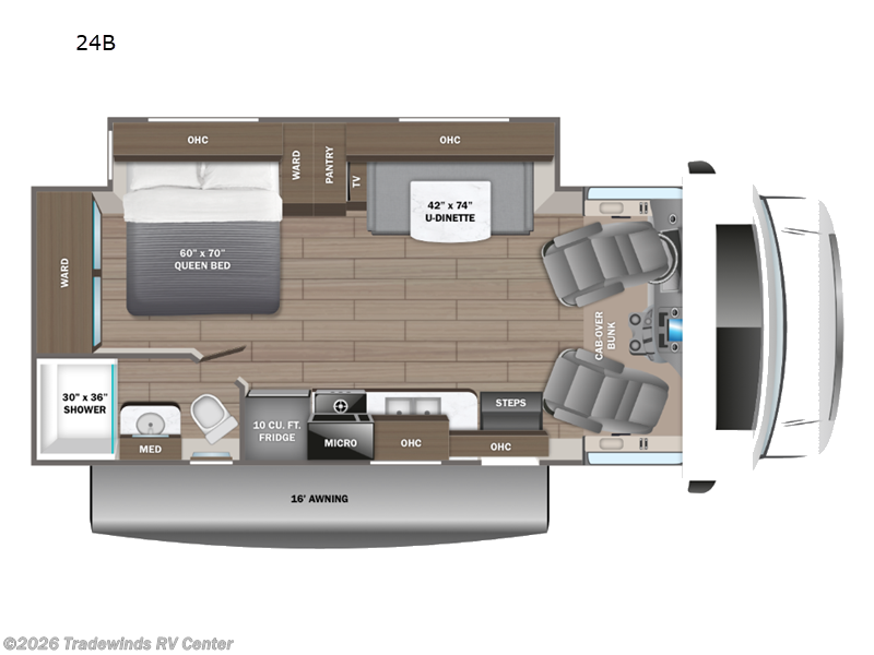2026 Jayco Redhawk 24B - New Class C For Sale by Tradewinds RV Center in Clio, Michigan features Slideout