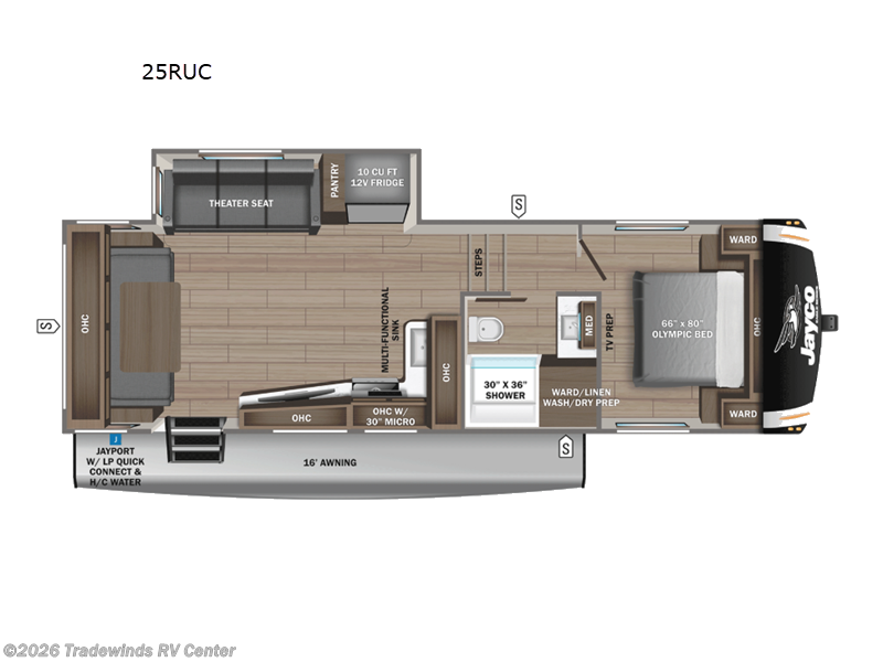 2026 Jayco Eagle HT 25RUC - New Fifth Wheel For Sale by Tradewinds RV Center in Clio, Michigan features Slideout