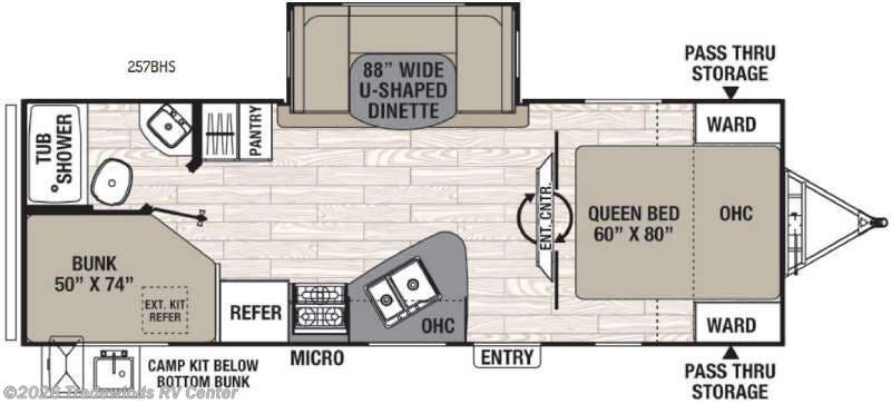 2017 Coachmen Freedom Express 257BHS - Used Travel Trailer For Sale by Tradewinds RV Center in Clio, Michigan features Slideout
