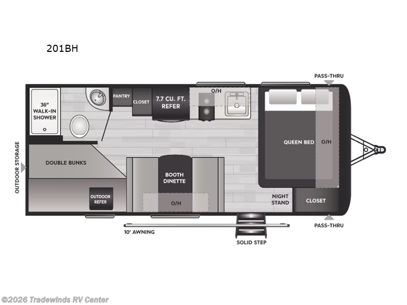 2023 Keystone Hideout 201BH - Used Travel Trailer For Sale by Tradewinds RV Center in Clio, Michigan
