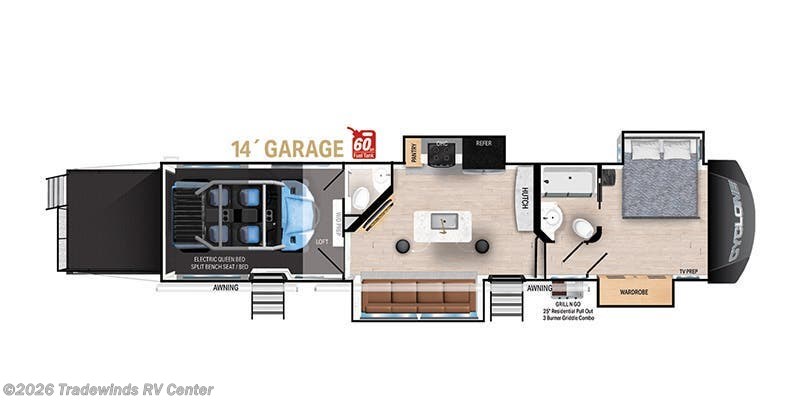 2024 Heartland Cyclone CY 3714 - Used Fifth Wheel For Sale by Tradewinds RV Center in Clio, Michigan