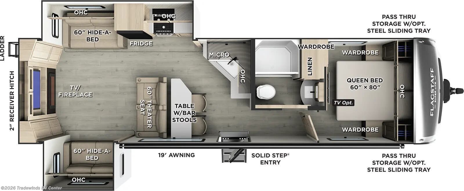 2026 Forest River Flagstaff Super Lite 29SRL - New Travel Trailer For Sale by Tradewinds RV Center in Clio, Michigan