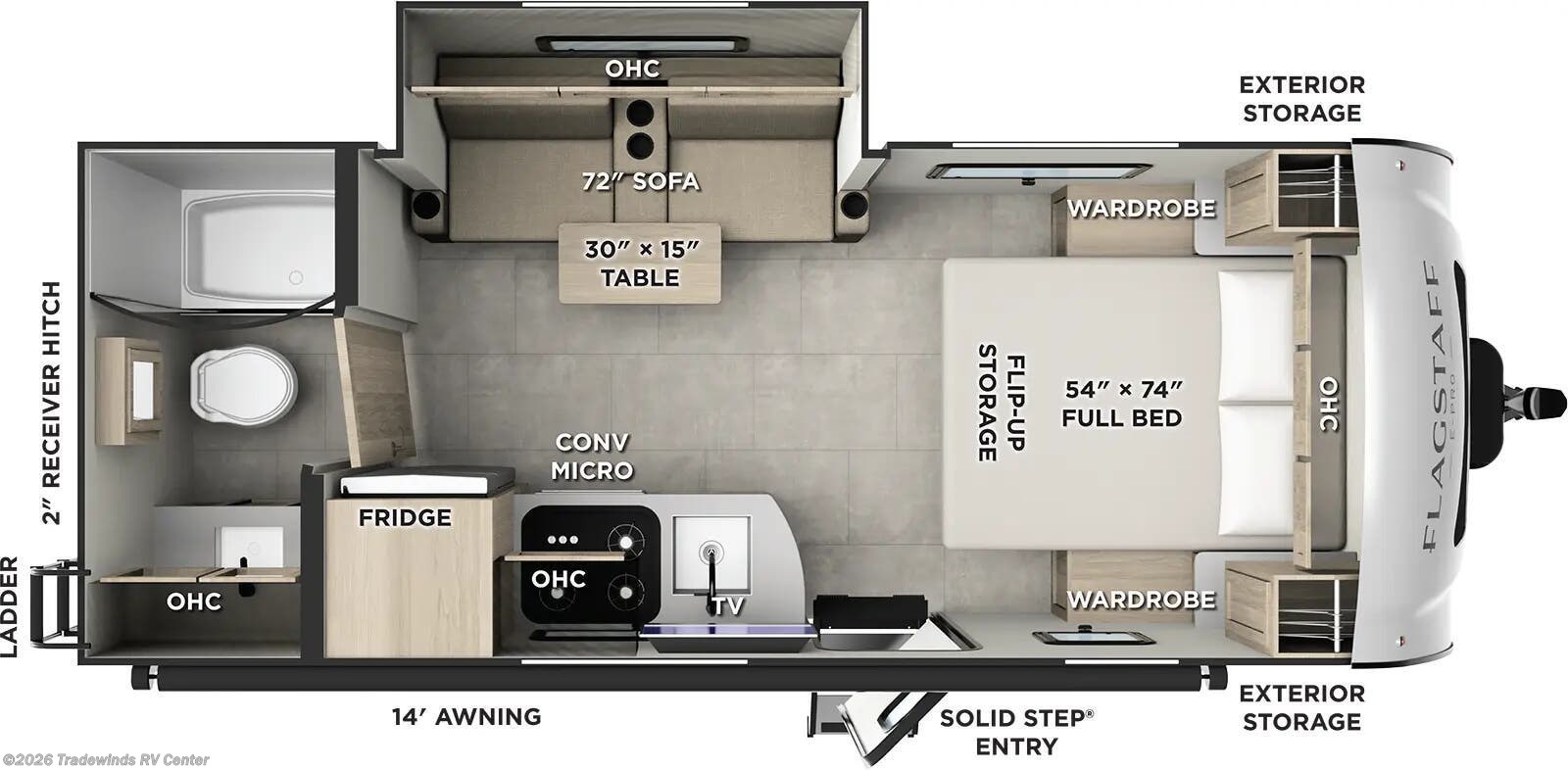 2026 Forest River Flagstaff E-Pro E20FBS - New Travel Trailer For Sale by Tradewinds RV Center in Clio, Michigan
