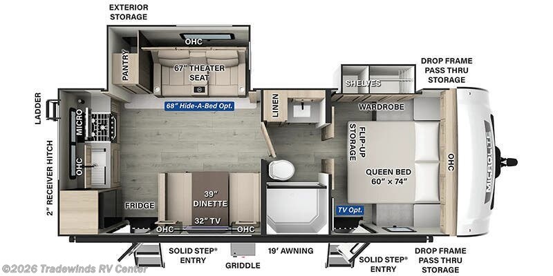 2026 Forest River Flagstaff Micro Lite 25SRK - New Travel Trailer For Sale by Tradewinds RV Center in Clio, Michigan