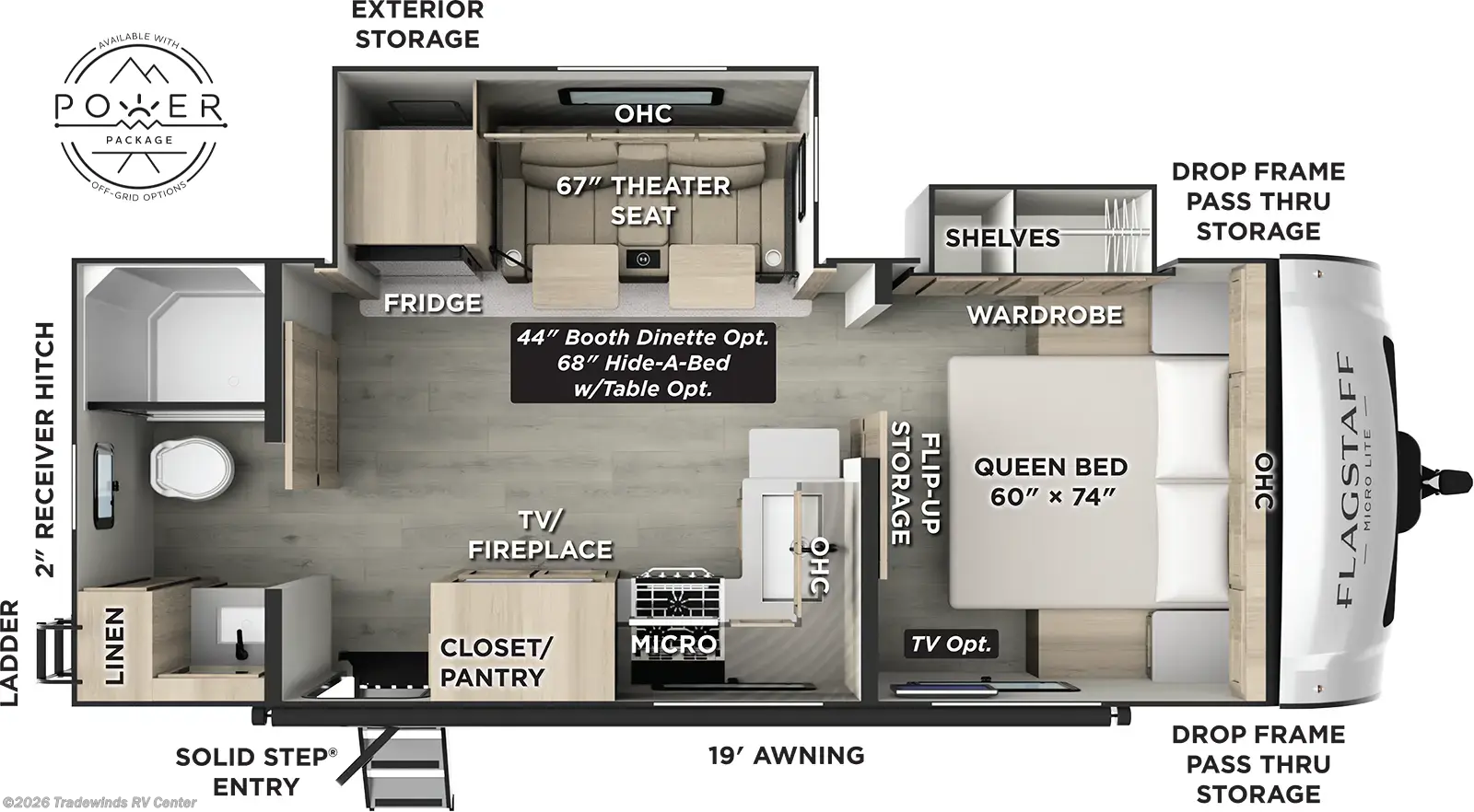 2026 Flagstaff Micro Lite 25FBLS by Forest River from Tradewinds RV Center in Clio, Michigan