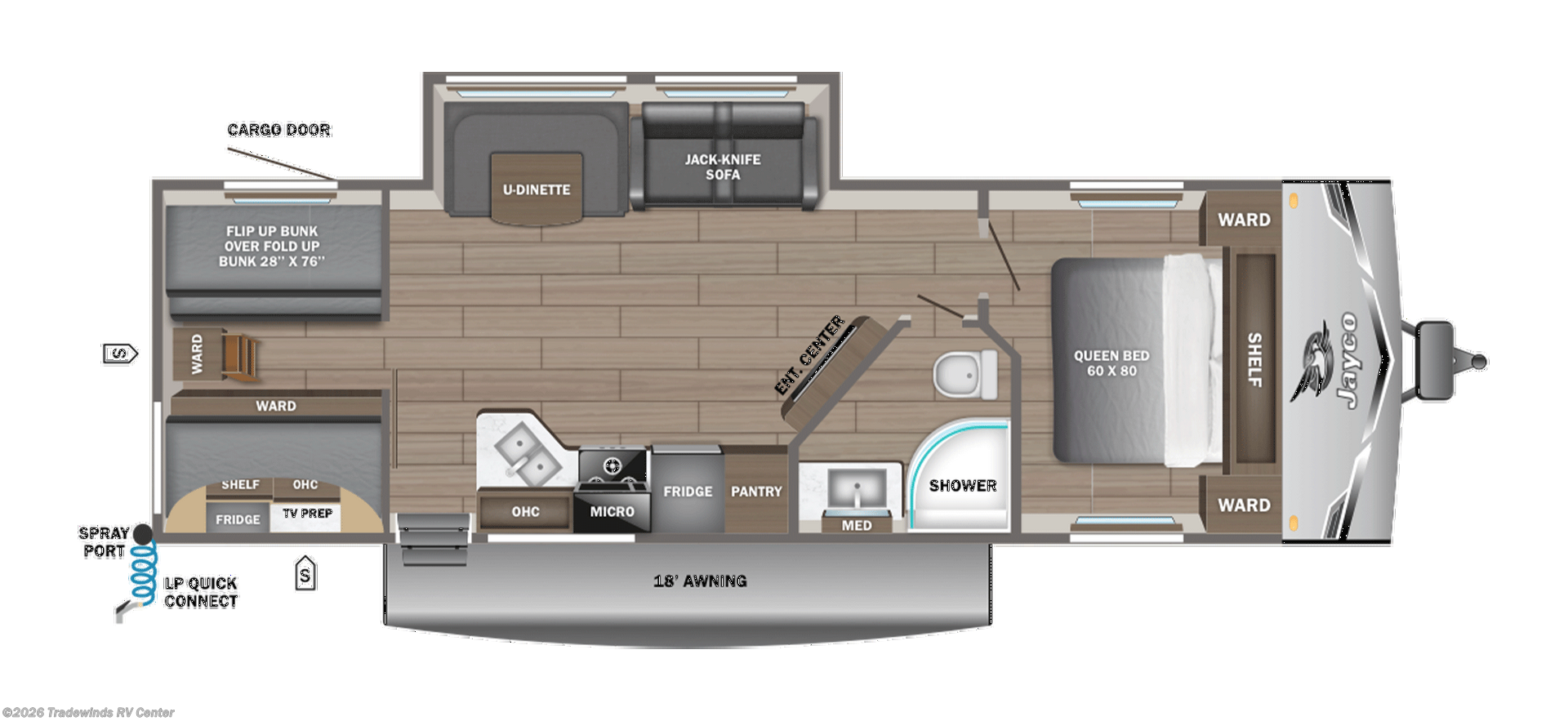 2026 Jayco Jay Flight SLX 295TBS - New Travel Trailer For Sale by Tradewinds RV Center in Clio, Michigan