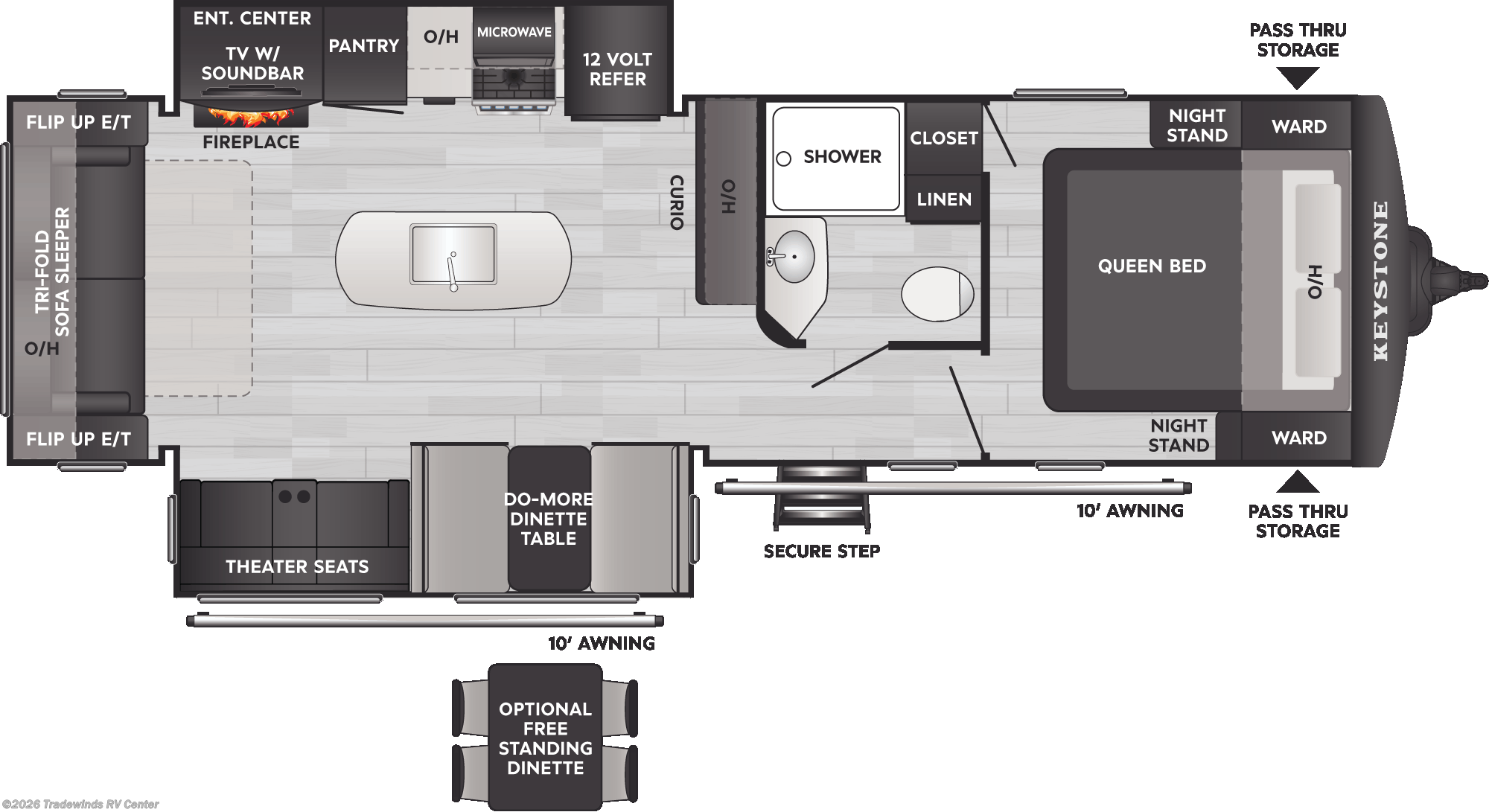 2027 Keystone Bullet Crossfire 287RLS - New Travel Trailer For Sale by Tradewinds RV Center in Clio, Michigan