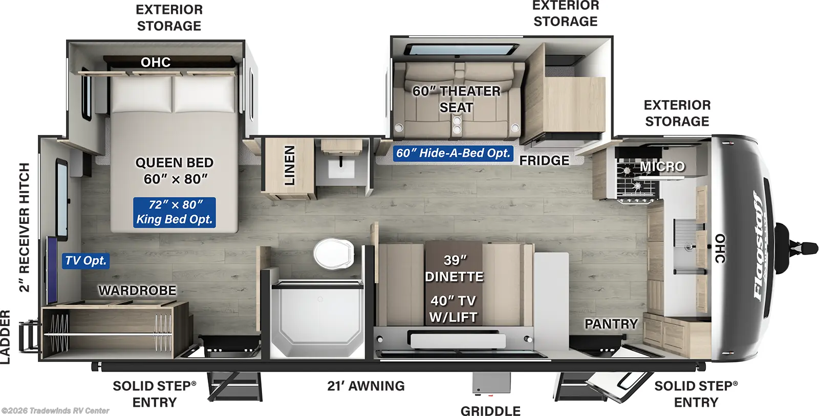 2025 Flagstaff Super Lite 26SFK by Forest River from Tradewinds RV Center in Clio, Michigan