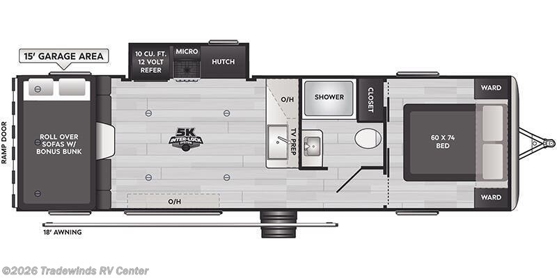 2026 Keystone Raptor Carbon Aluminum 30WFO - New Toy Hauler For Sale by Tradewinds RV Center in Clio, Michigan