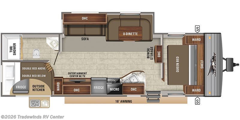 2020 Jayco Jay Flight SLX 8 284BHS - Used Travel Trailer For Sale by Tradewinds RV Center in Clio, Michigan