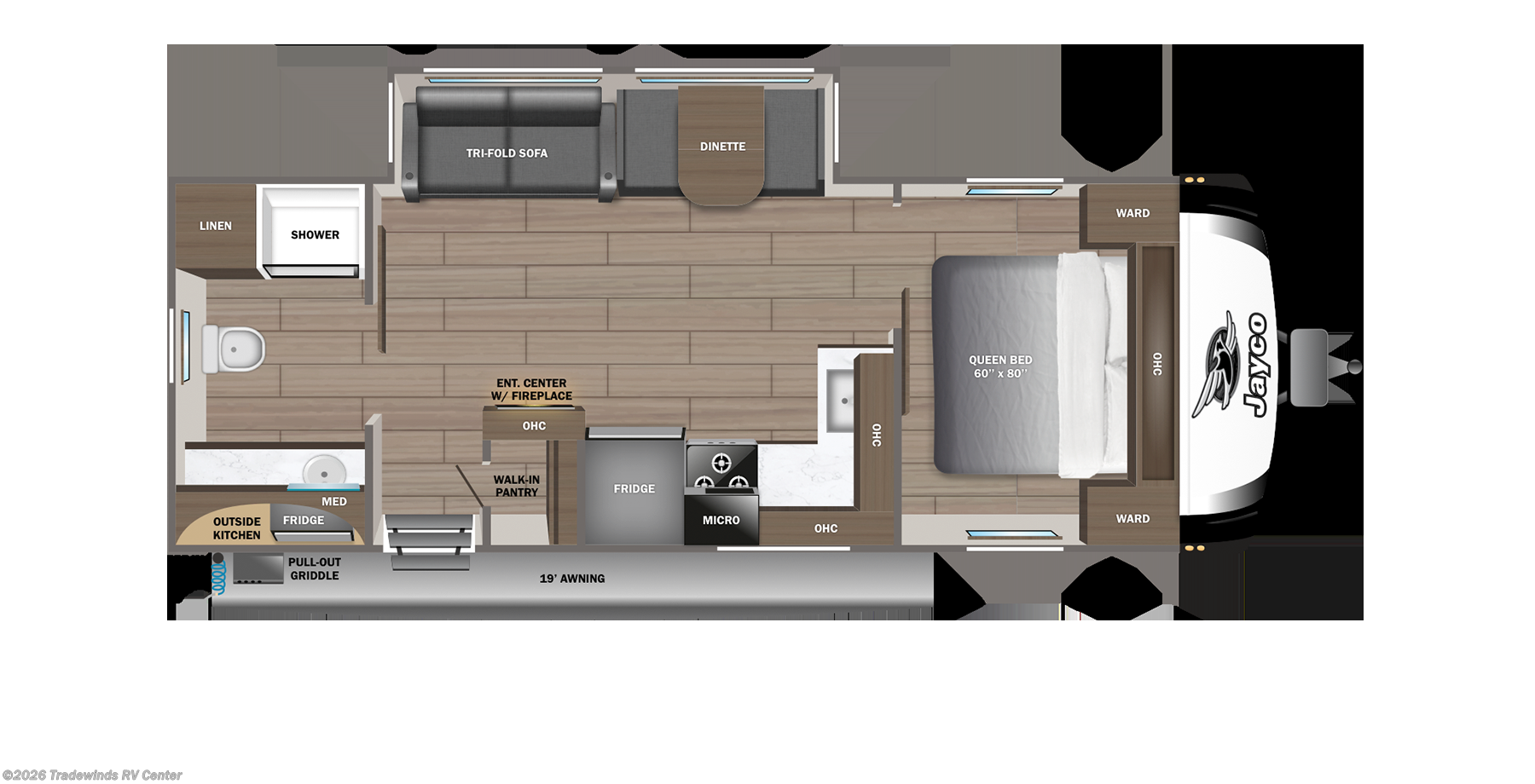 2027 Jayco Jay Feather 25RB - New Travel Trailer For Sale by Tradewinds RV Center in Clio, Michigan