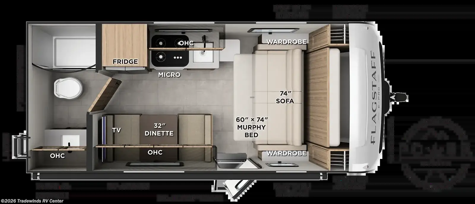 2027 Forest River Flagstaff E-Pro E191FDT - New Travel Trailer For Sale by Tradewinds RV Center in Clio, Michigan